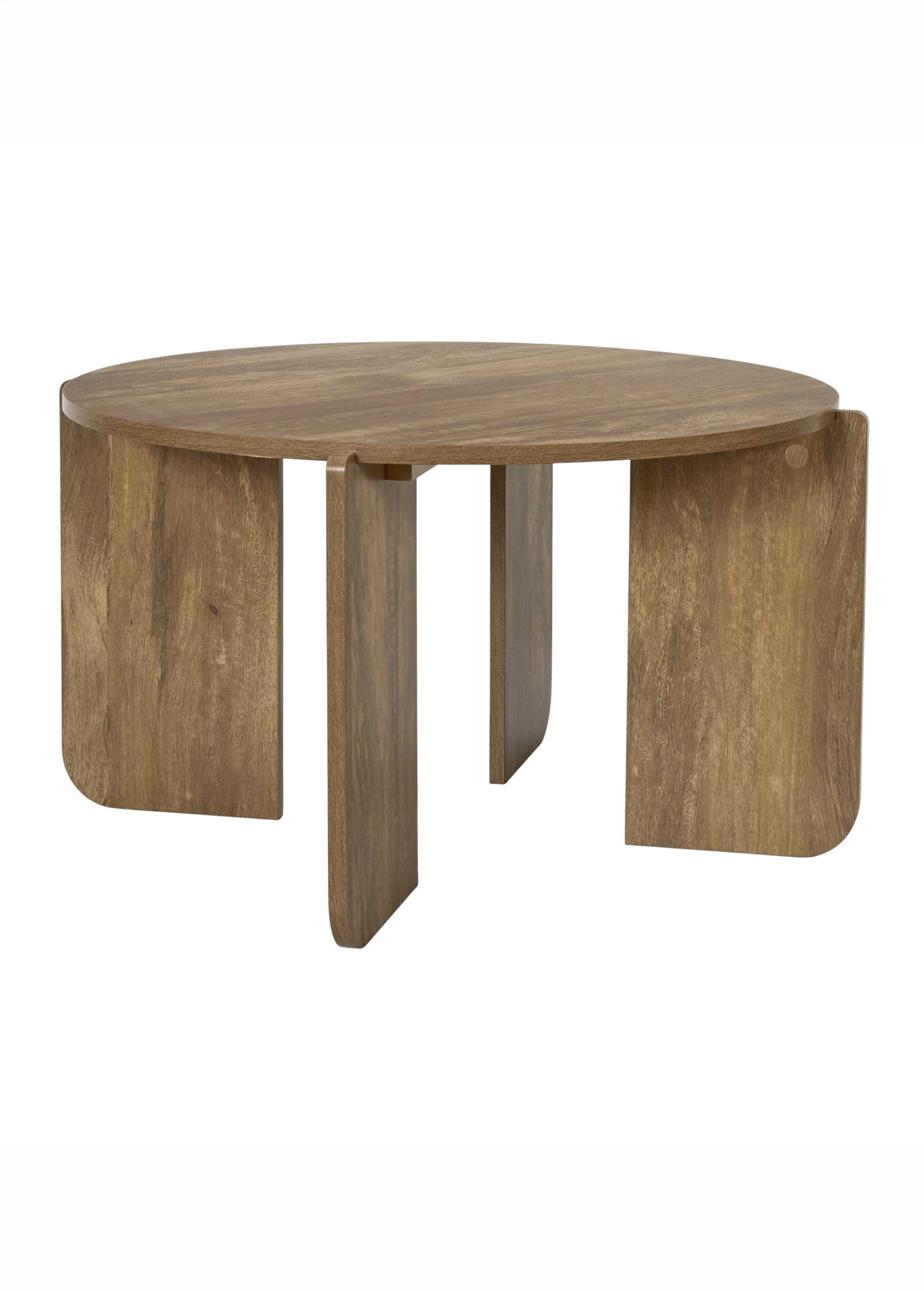 Table basse arrondie en bois HERITAGE MARRON CMP-HD7827 DE2