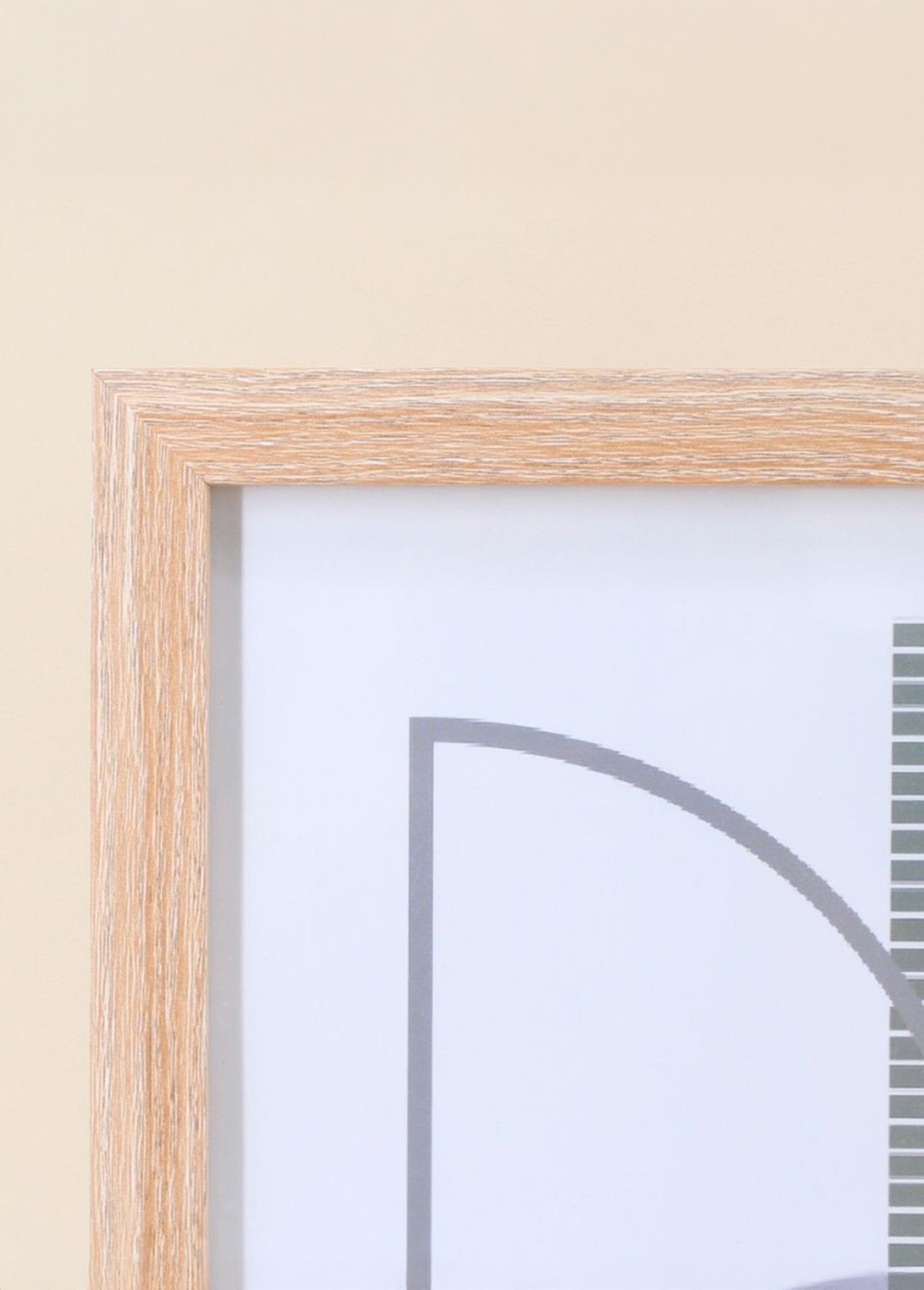 Affiche encadrée 33x43cm thème graphique Beige NOR-14345 DE2