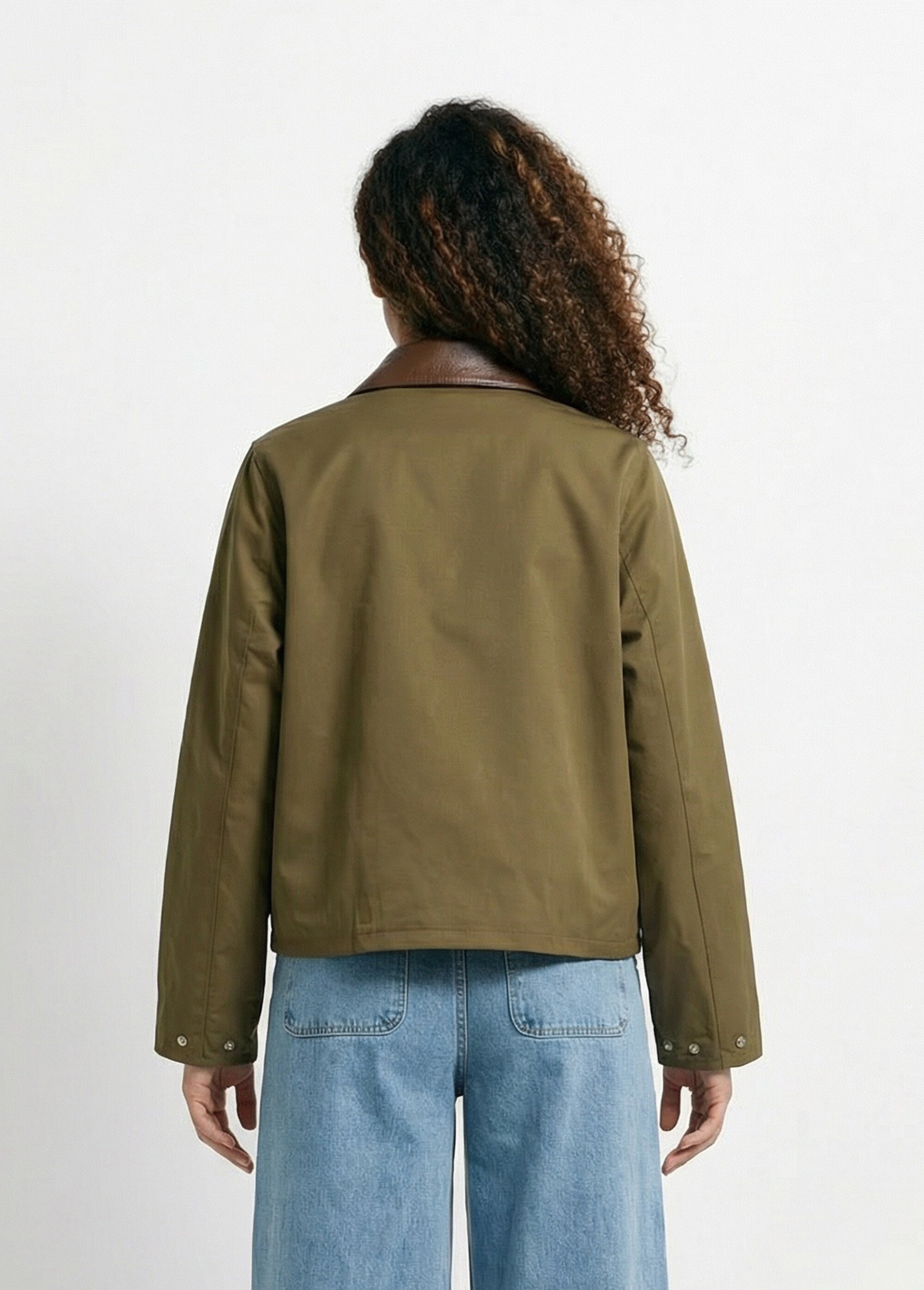 Blouson déperlant esprit outdoor Femme Vert JS-JS-1177 DO1