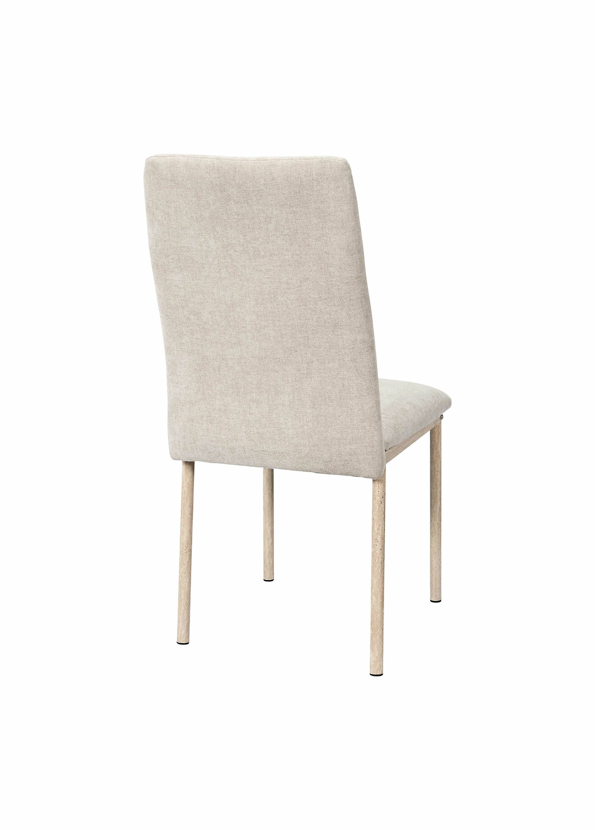 Chaises assise tissu maille chenille