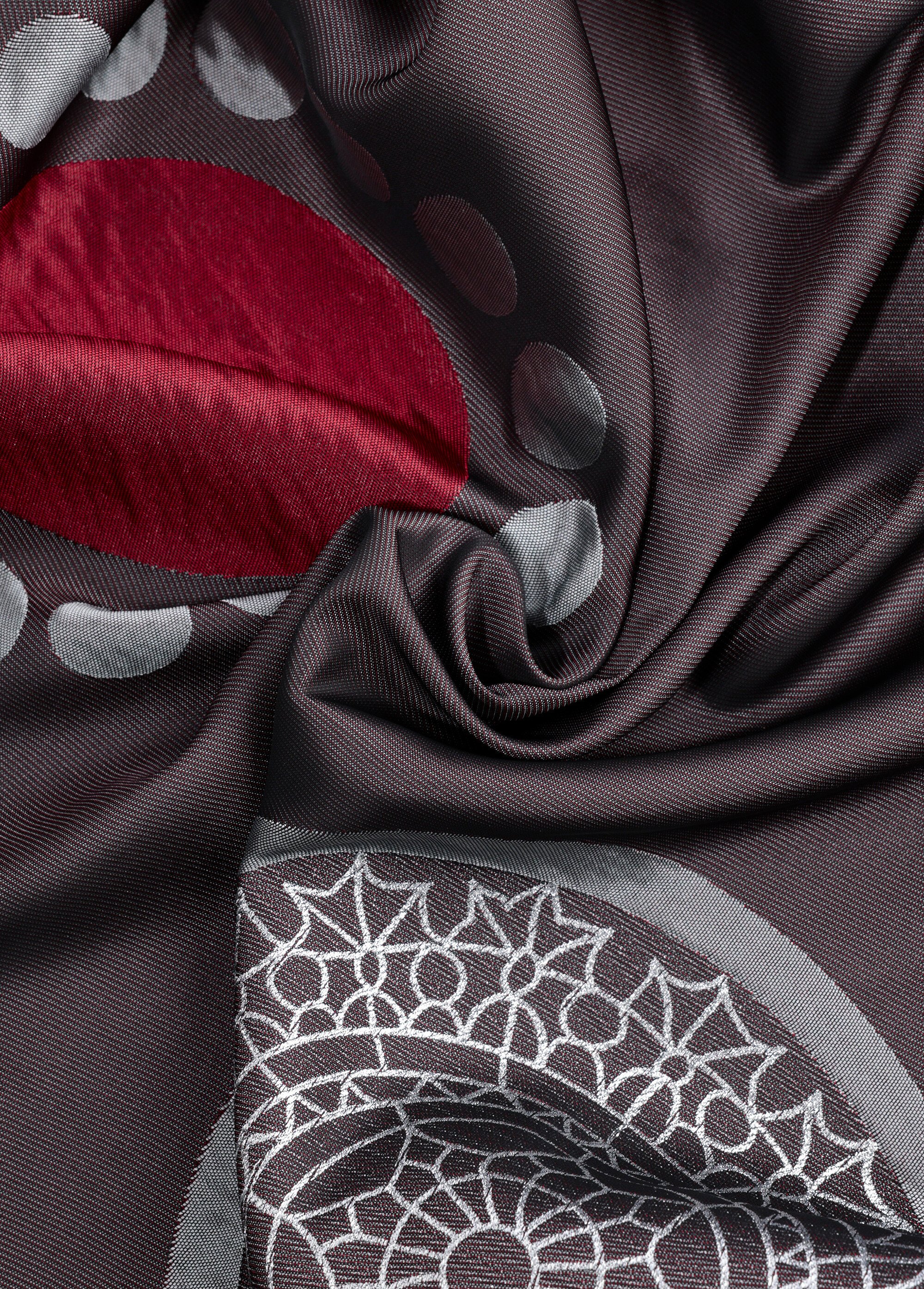 Coupon ameublement, tissu satiné rosace