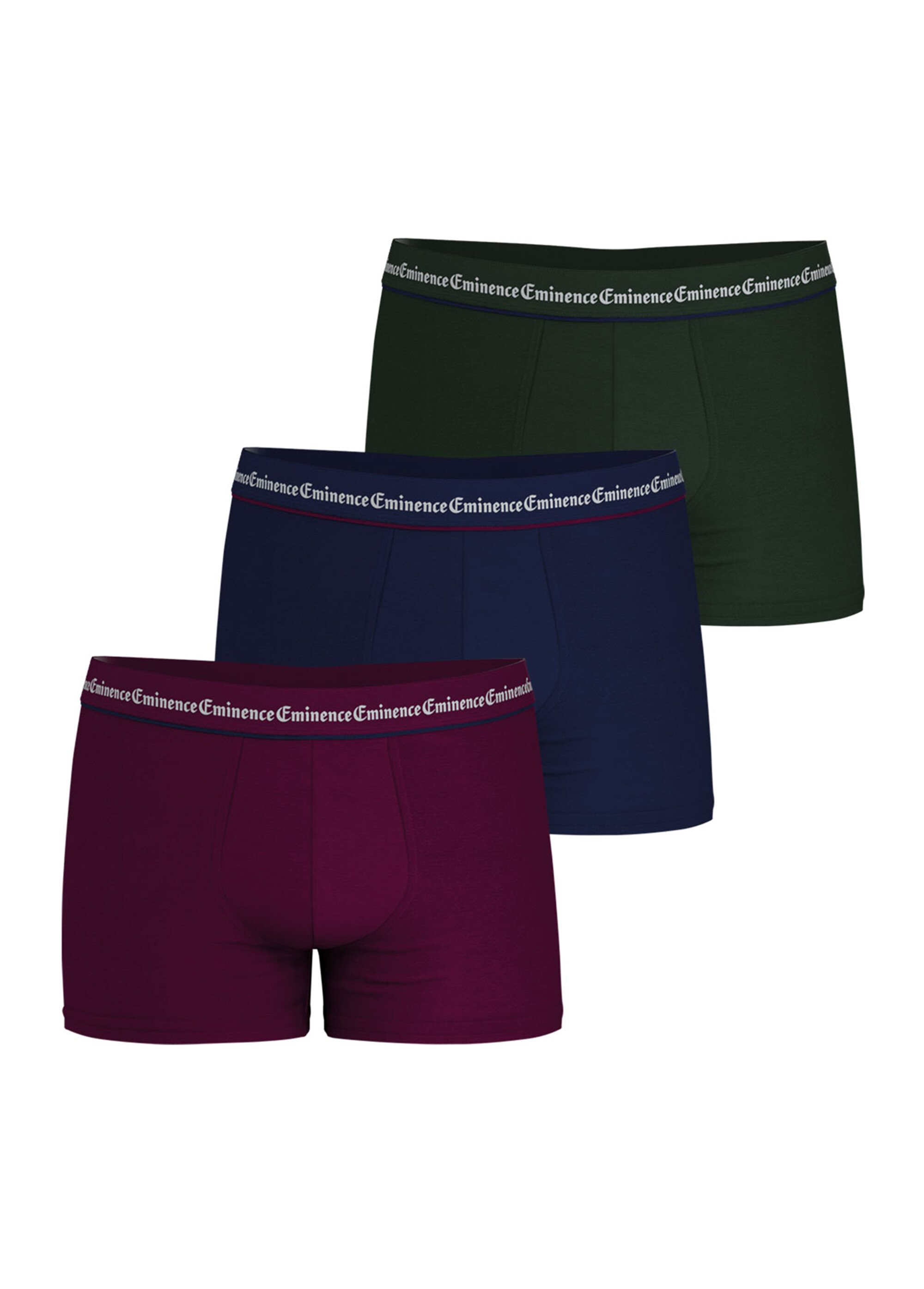 Lot de 3 boxers unis homme Homme Bleu EMILE33-2400 DE1
