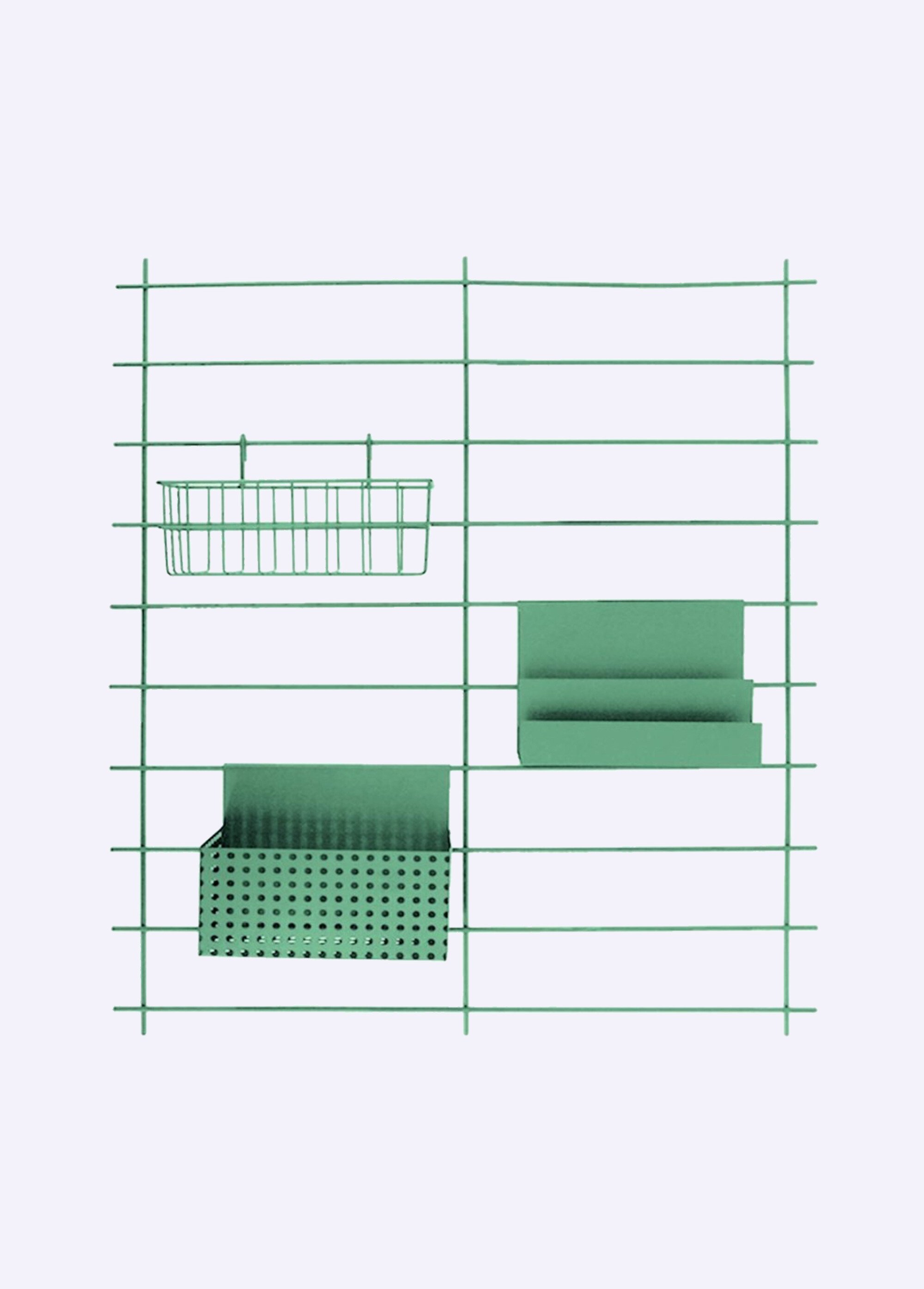 Etagère / Organiseur en fil métallisé, clair