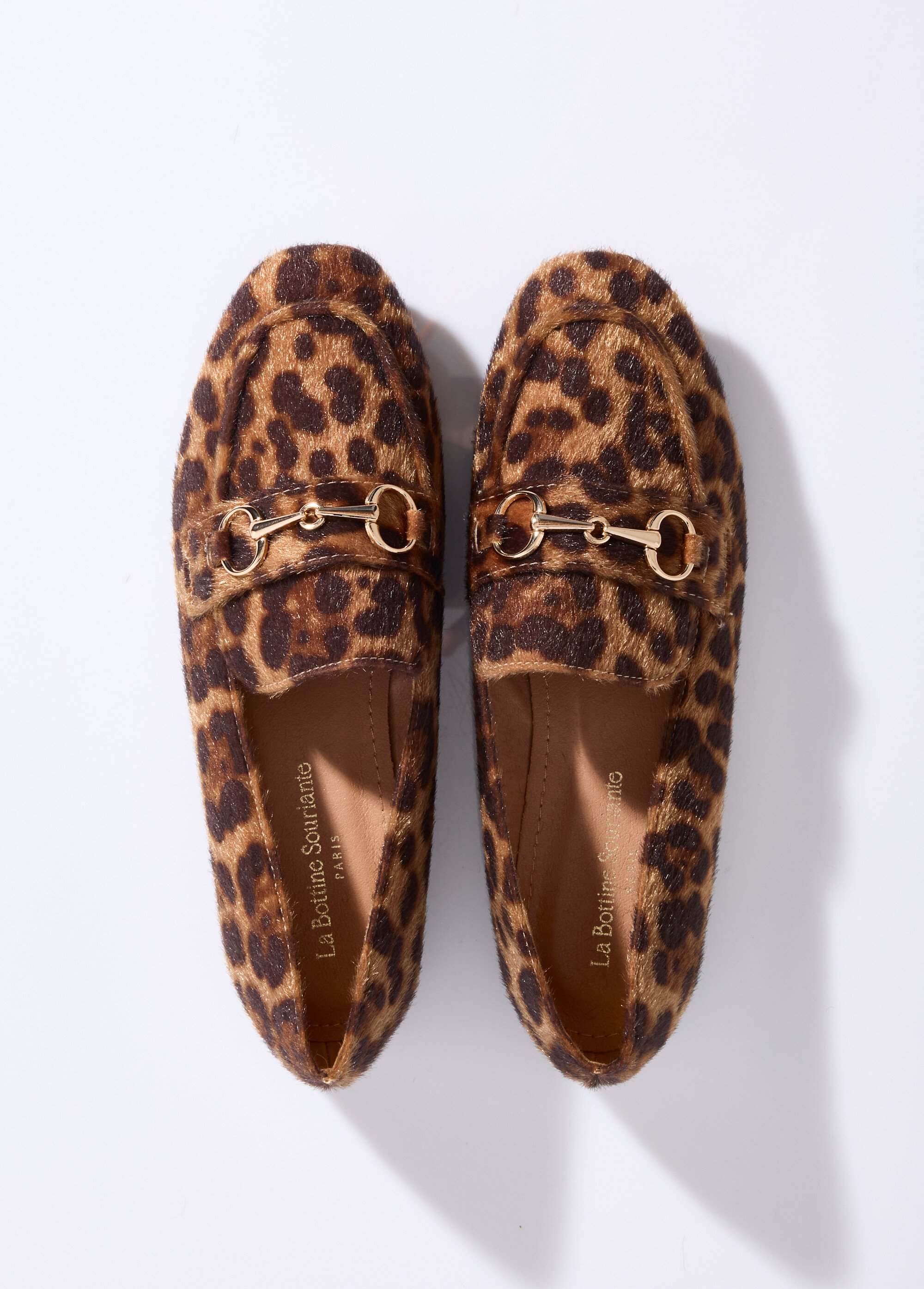 Mocassins chic bout carré, patte métal Femme Noir LBS-BNJ9831 OV1