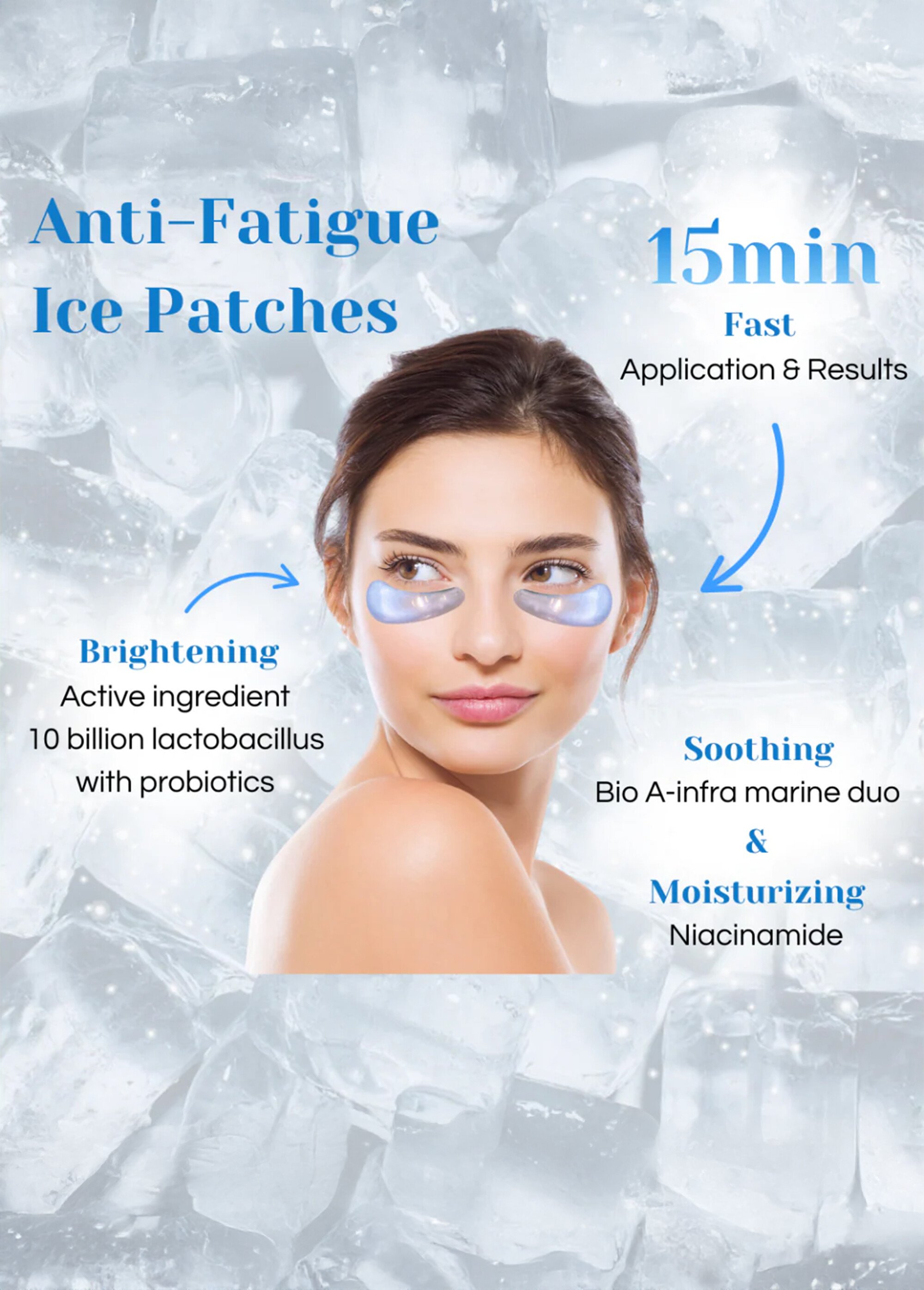 Patch Glaçons anti-fatigue par 2 - l'Action Blanc GLACIAL DE1