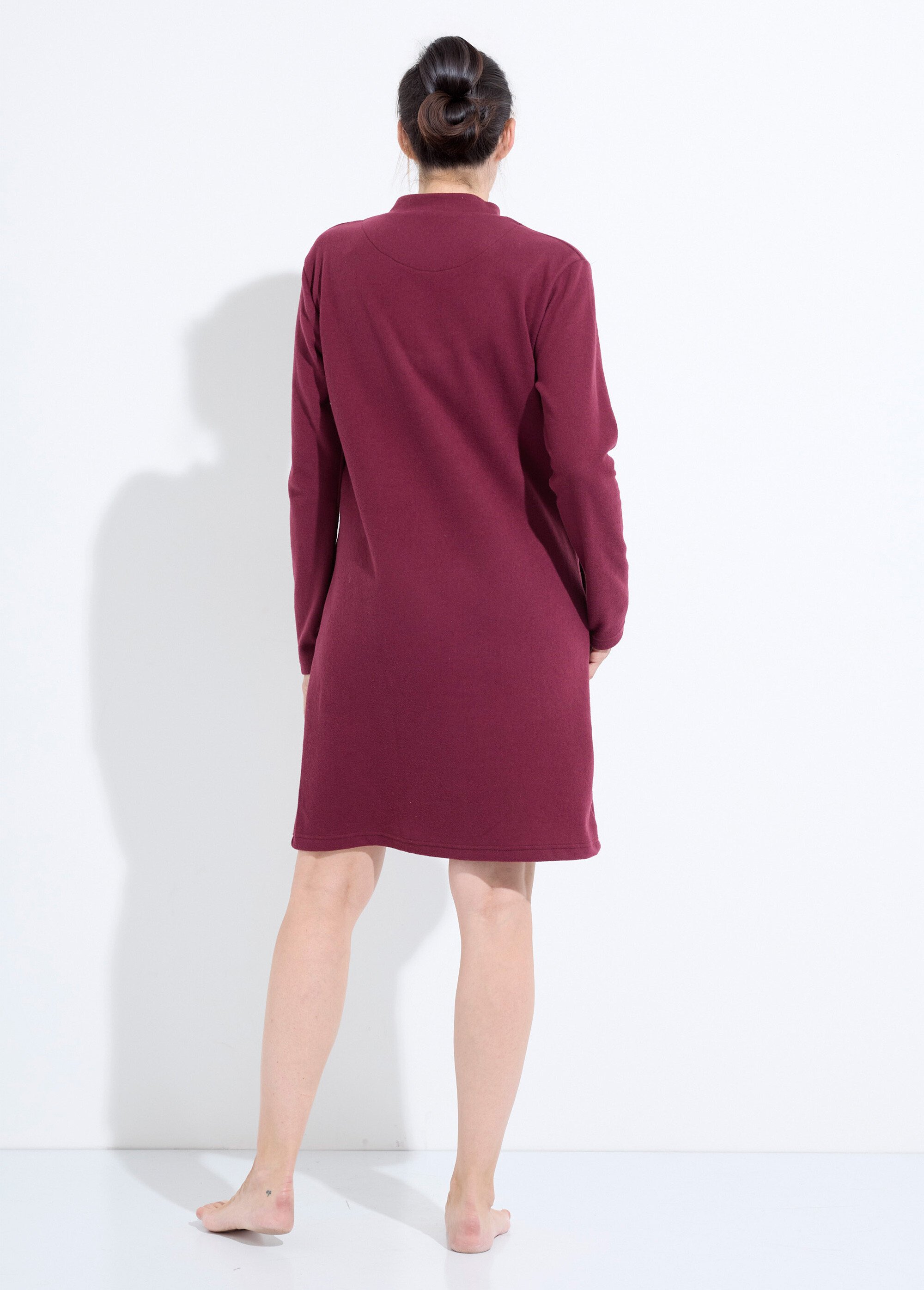 Peignoir boutonné court maille milano