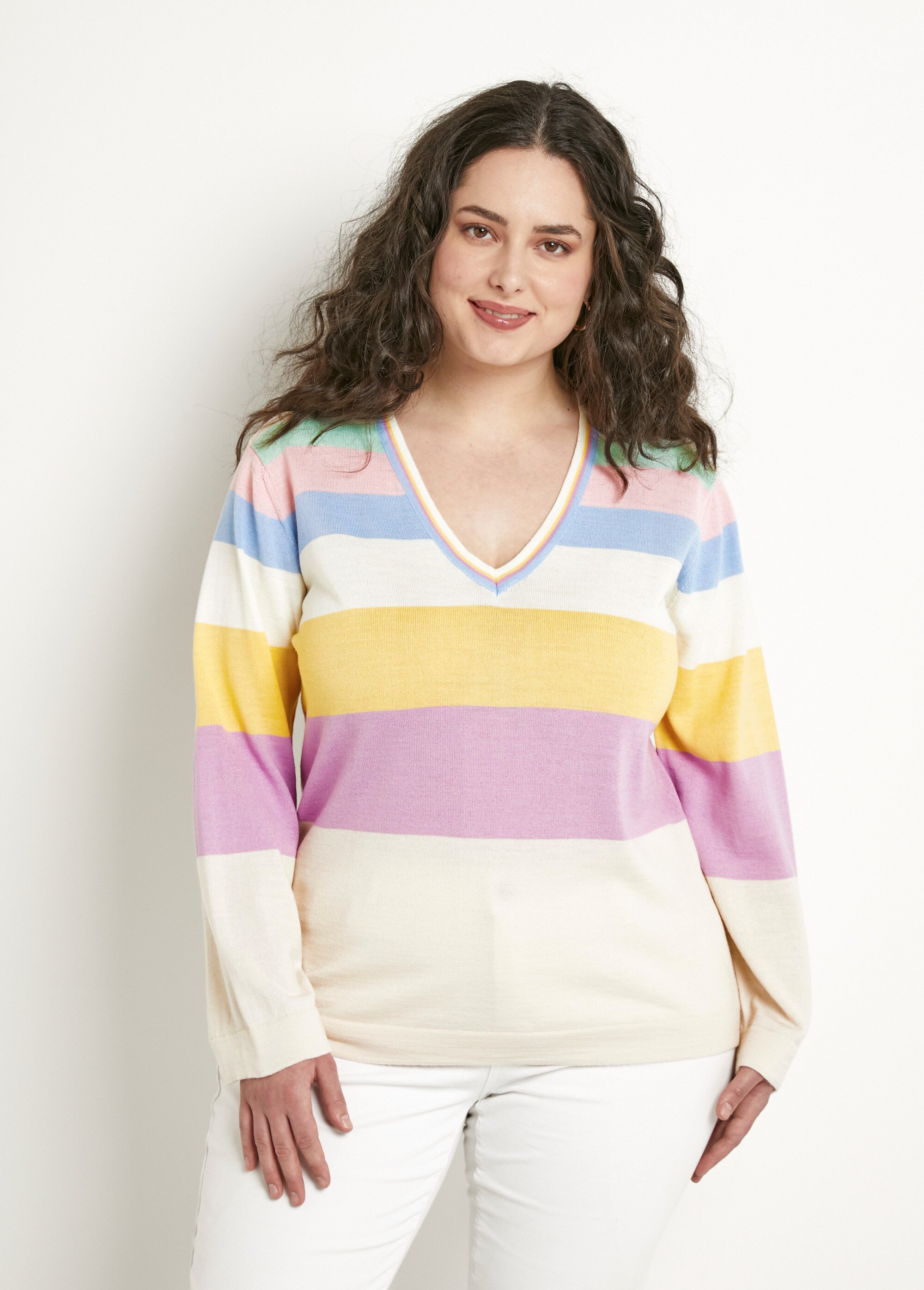 Pull fin chaud & doux intérieur fleuri – Tailles jusqu'au 54