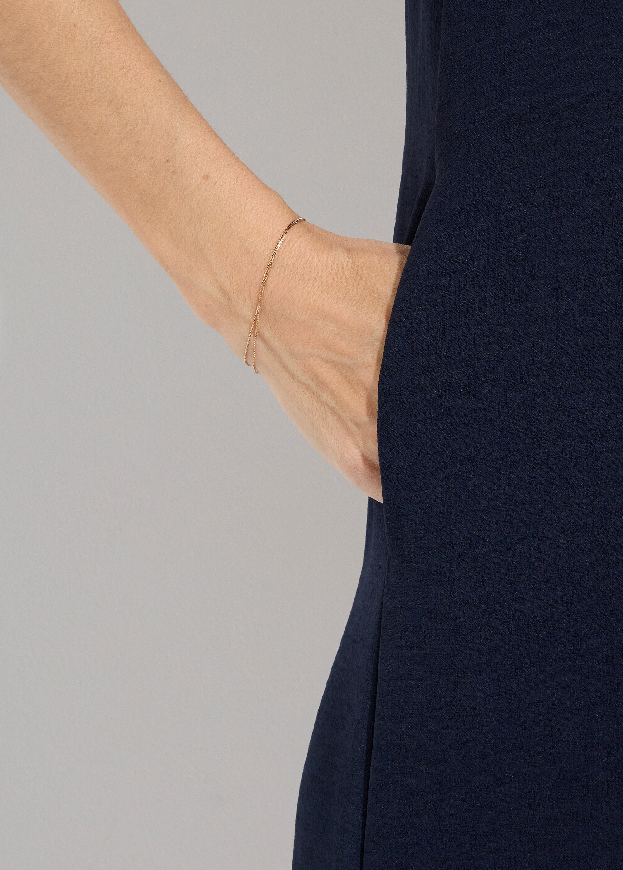 Robe droite courte col V festonné Femme Bleu ECLAIR DE2