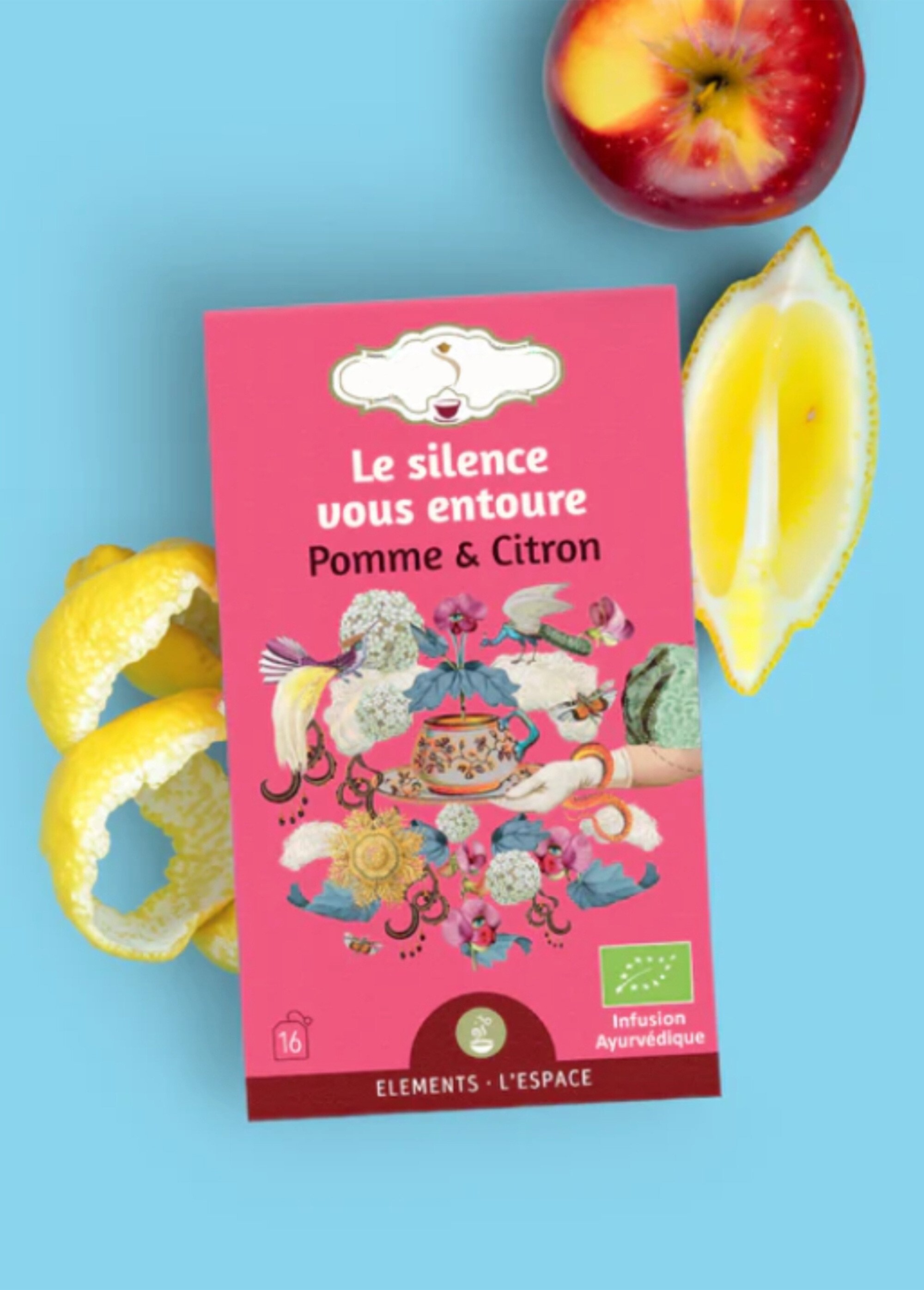 Sachets infusion BIO pomme citron Rose ZENTISANE3 SF1