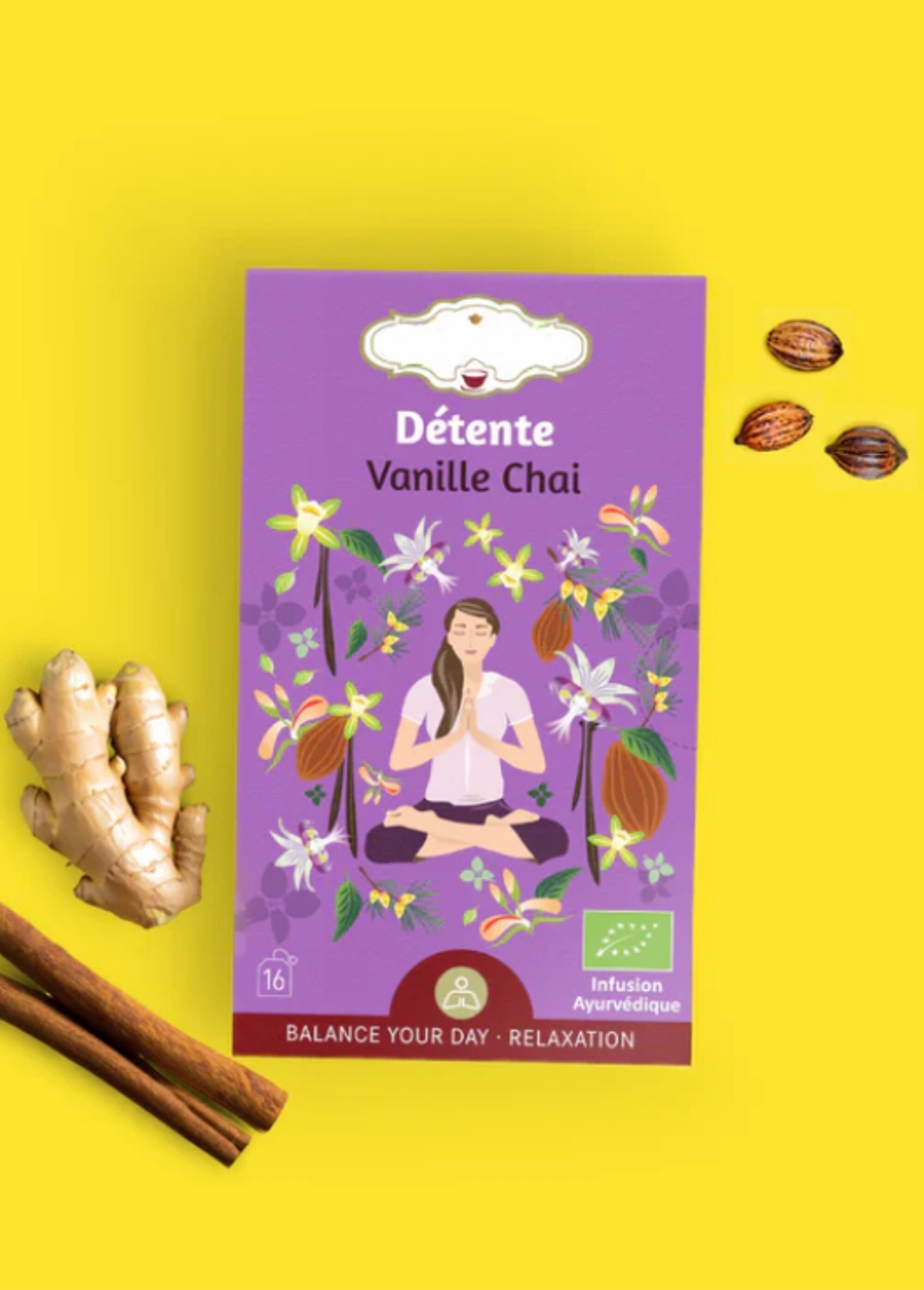Sachets infusion BIO vanille chai Violet ZENTISANE5 SF1