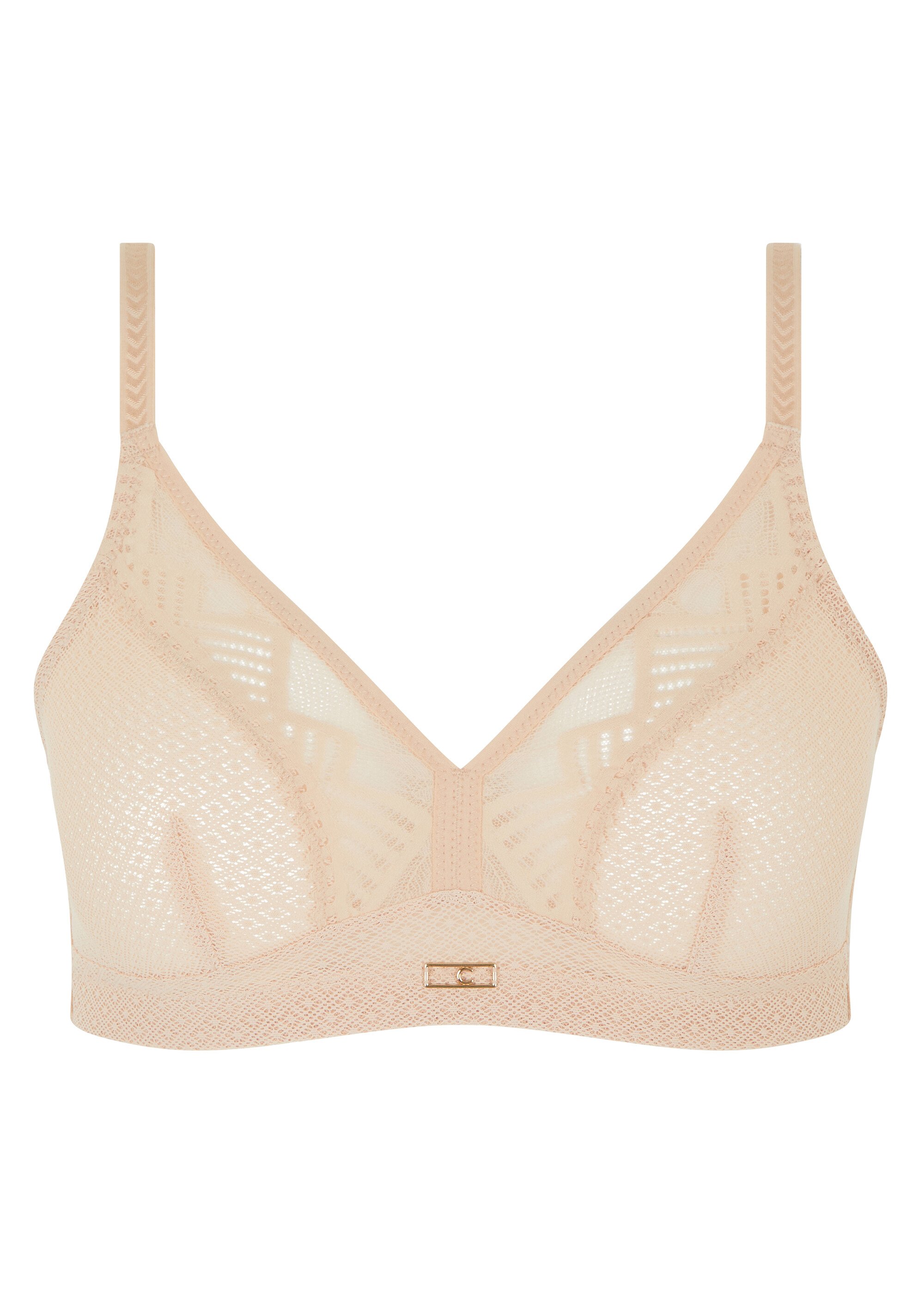 Soutien-gorge dentelle recyclée Femme Beige VARROA AP1