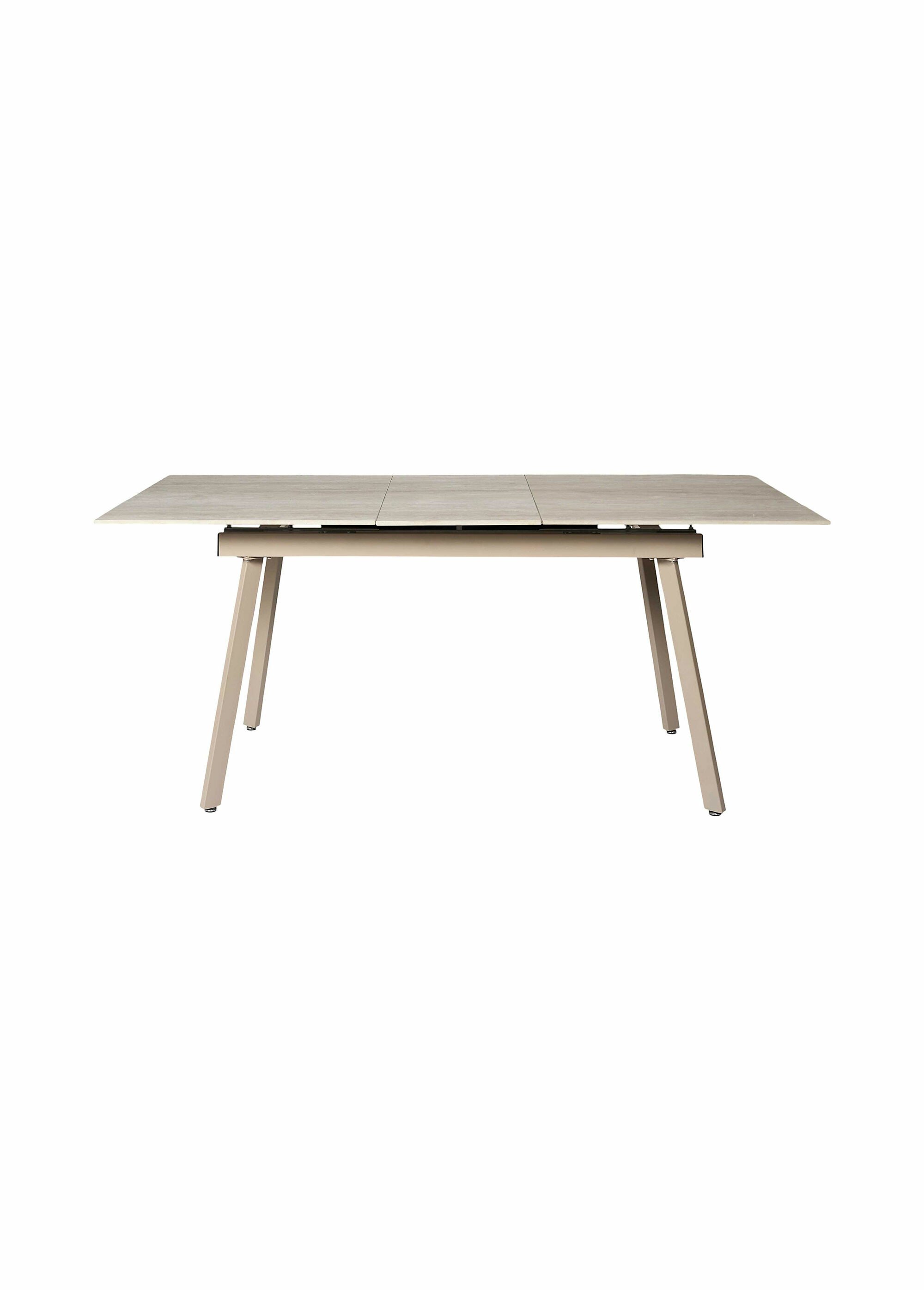 Table extensible effet pierre  travertin BEIGE CMP-HD7804 DE1