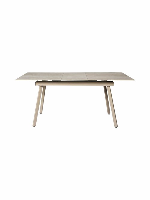 Table extensible effet pierre travertin BEIGE CMP-HD7804 DE1