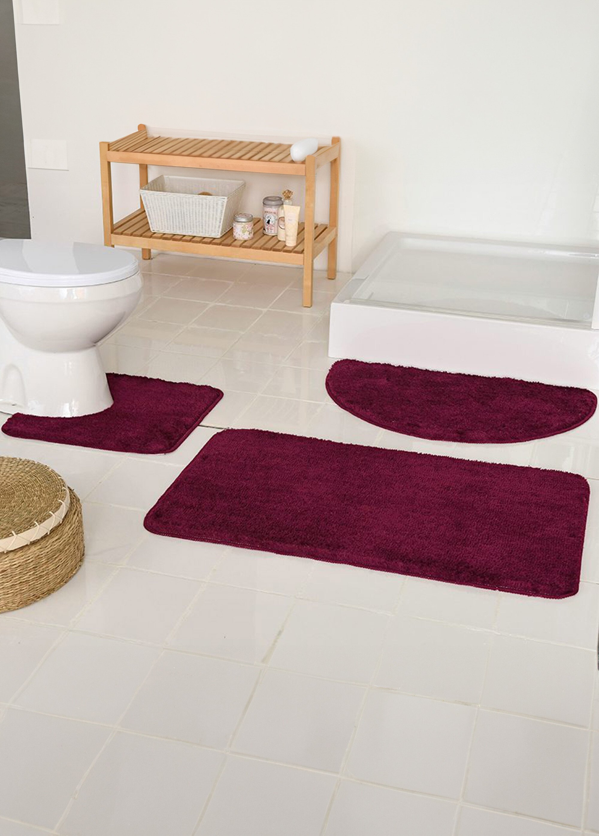 Tapis de bain uni antidérapant
