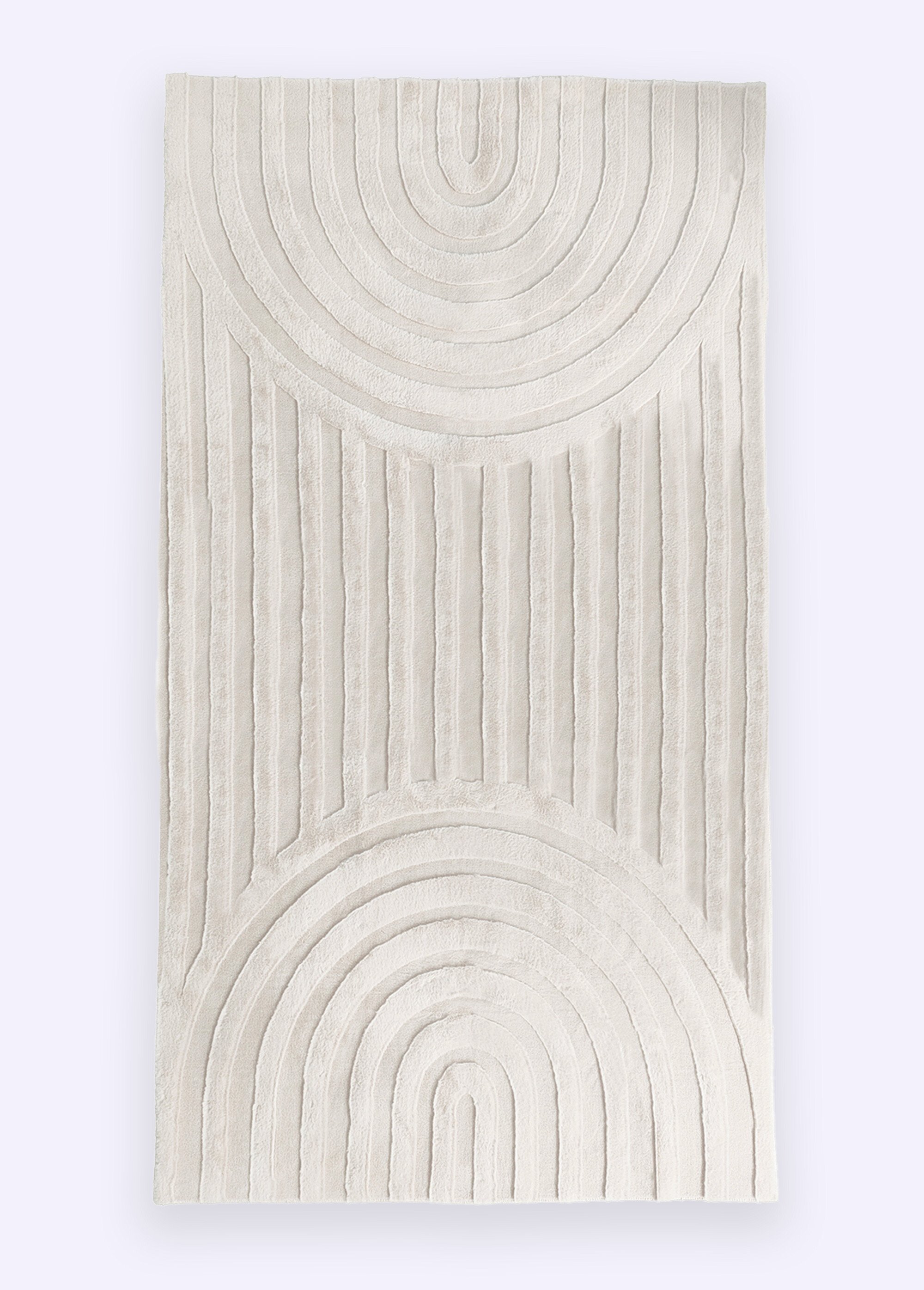 Tapis reliefé motif arches, 110x60cm