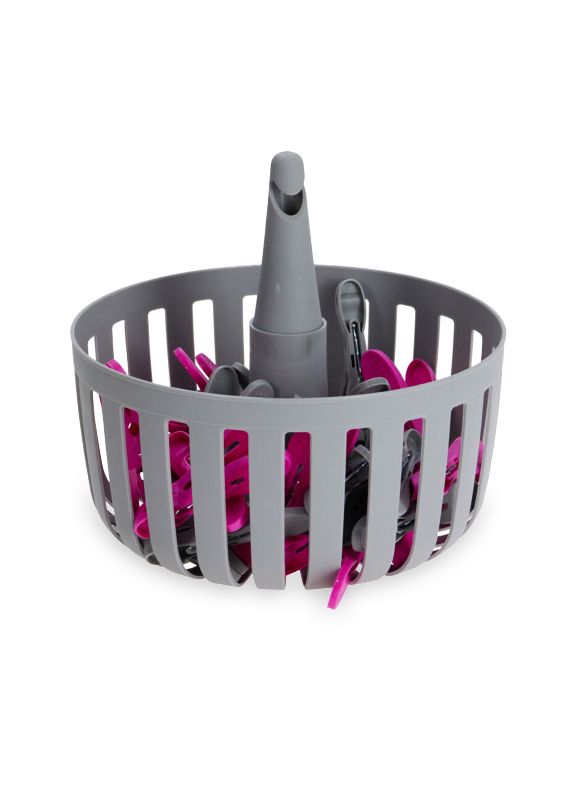 30 pinces à linge + panier Gris KP-170491860 FA1
