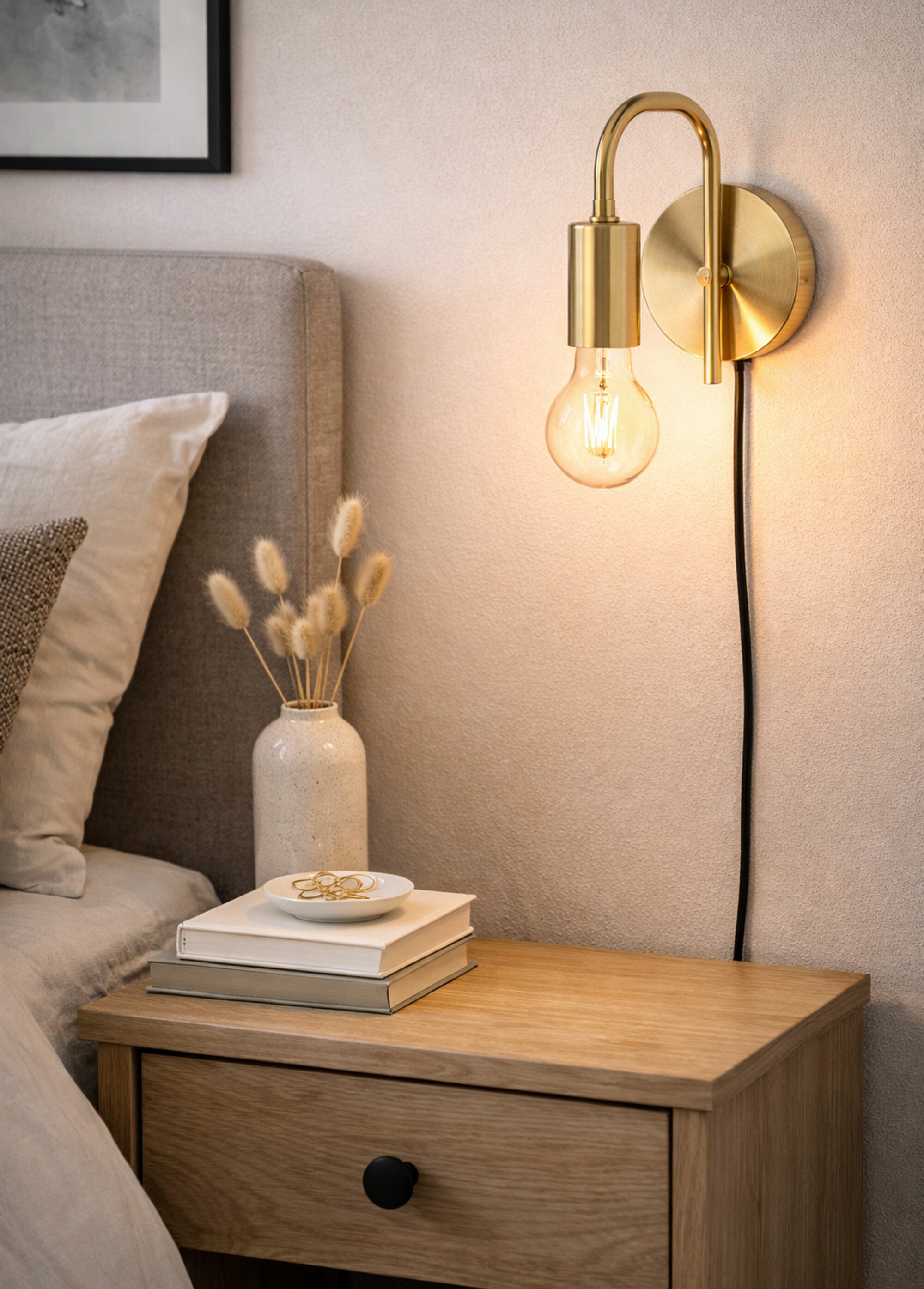 Applique murale en métal brossé DORE JJA-182401A SI1