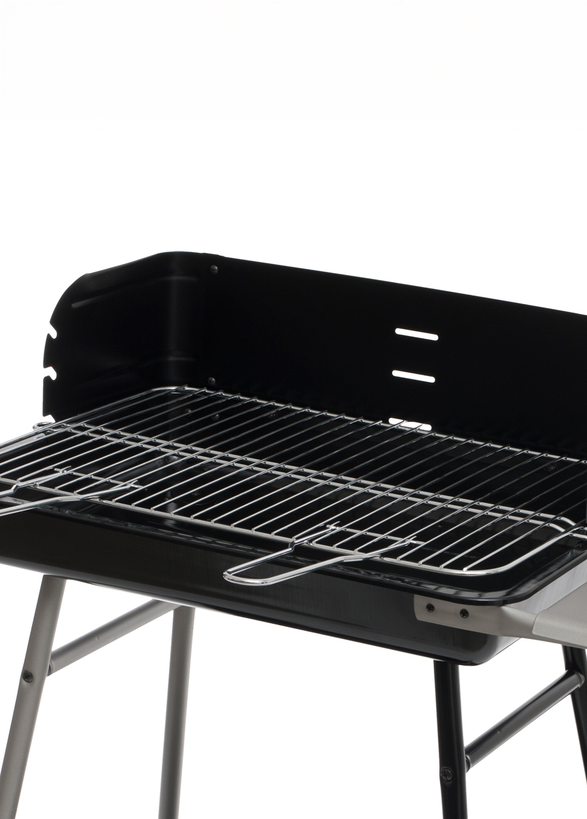 Barbecue compact en métal avec roulettes NOIR JJA-163801 DE1