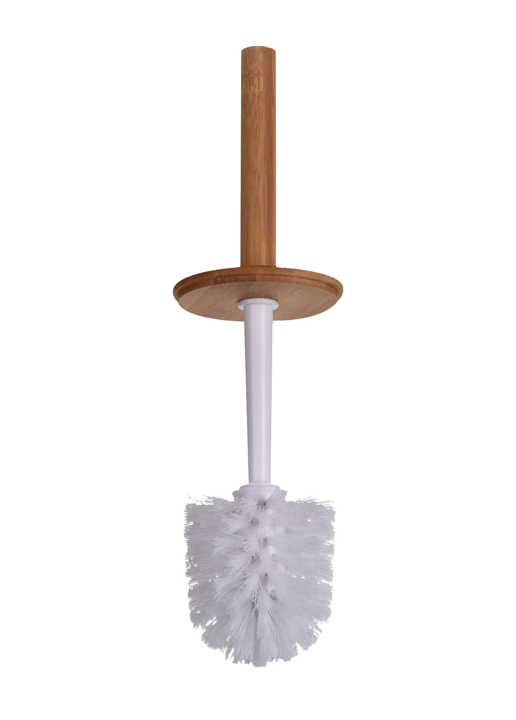 Brosse pour WC détail bambou, Letters Blanc KP-170456620 DE2