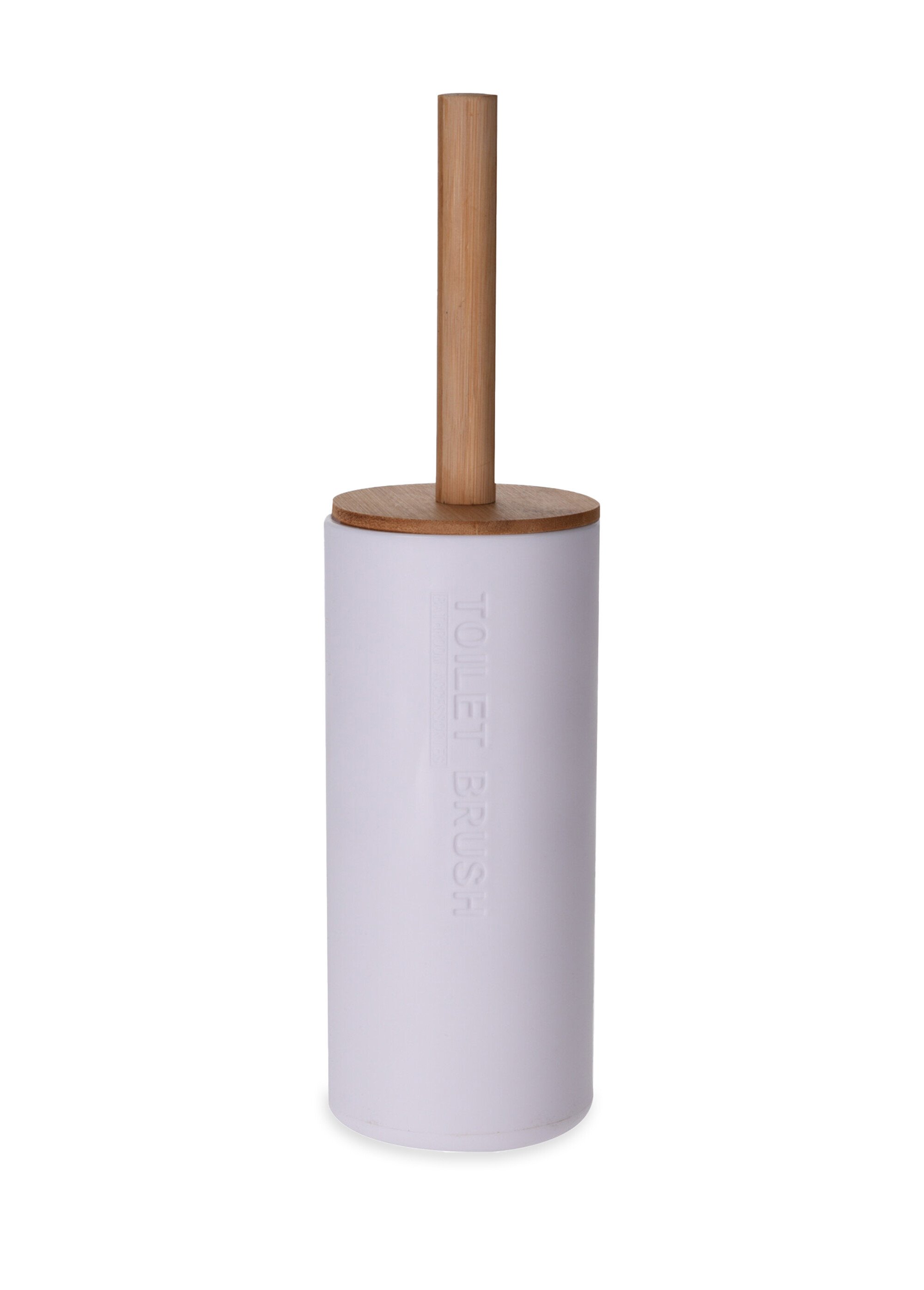 Brosse pour WC détail bambou, Letters Blanc KP-170456620 FA1