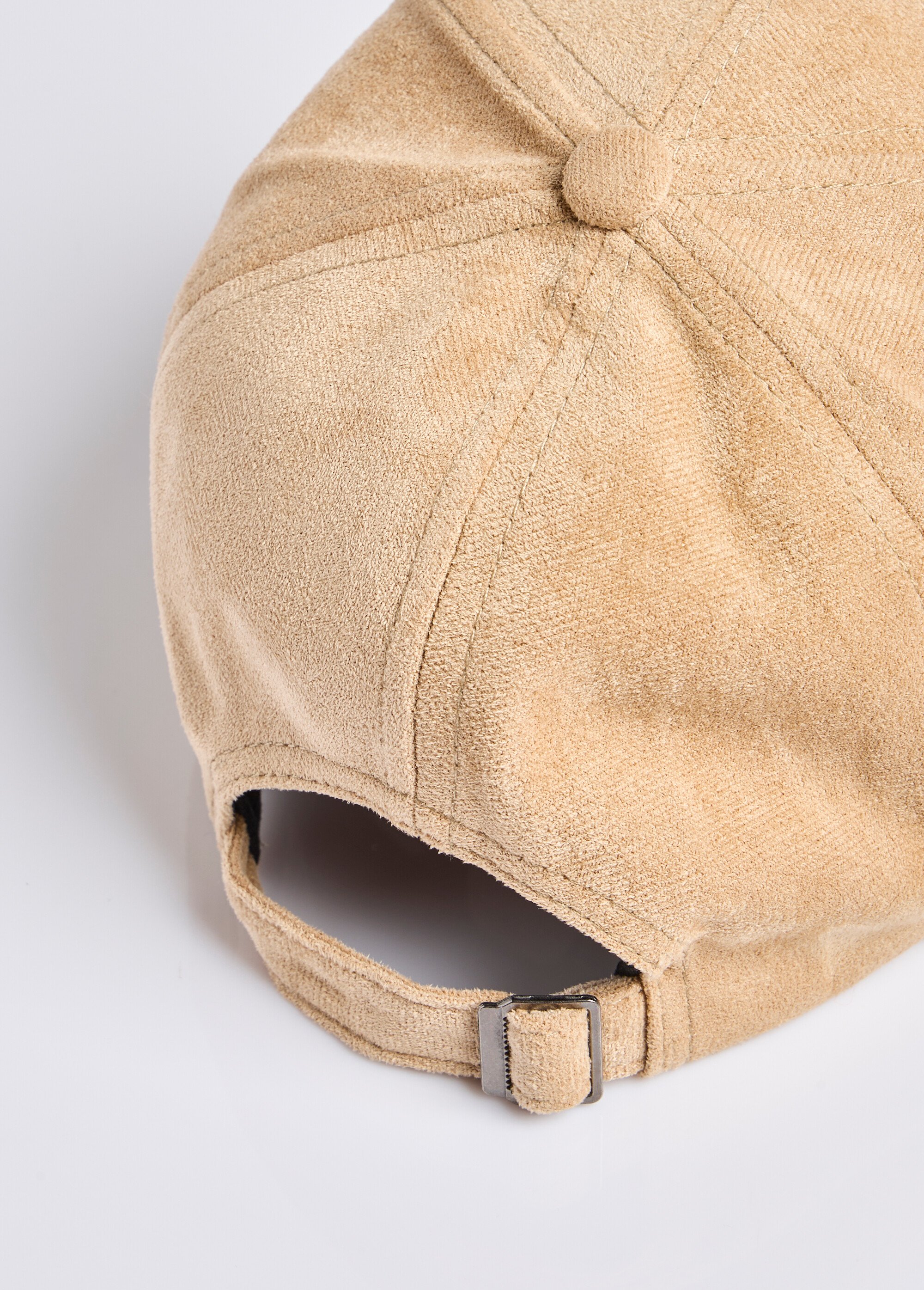 Casquette en simili daim, détail léopard Femme Beige AST410189 DE1