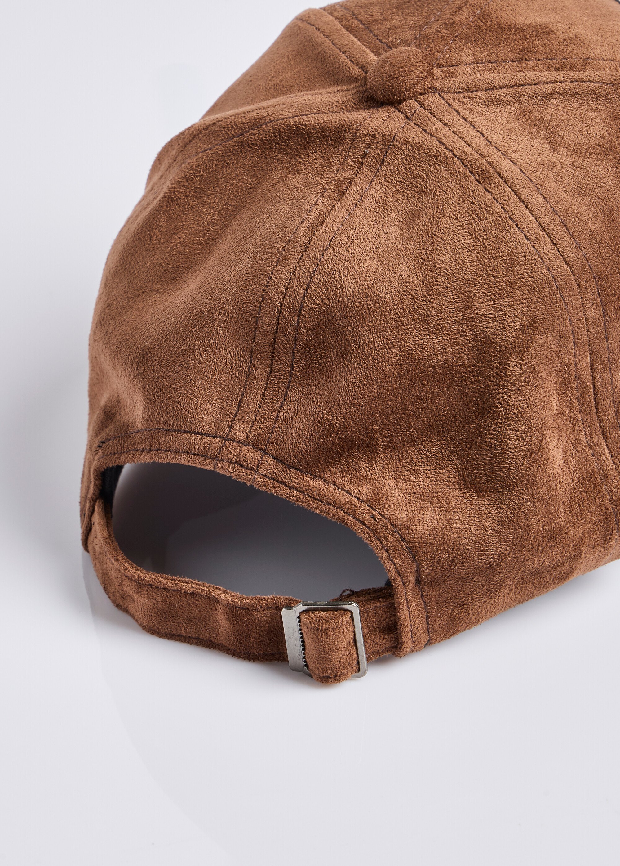 Casquette en simili daim, détail léopard Femme Marron AST410189 DE1