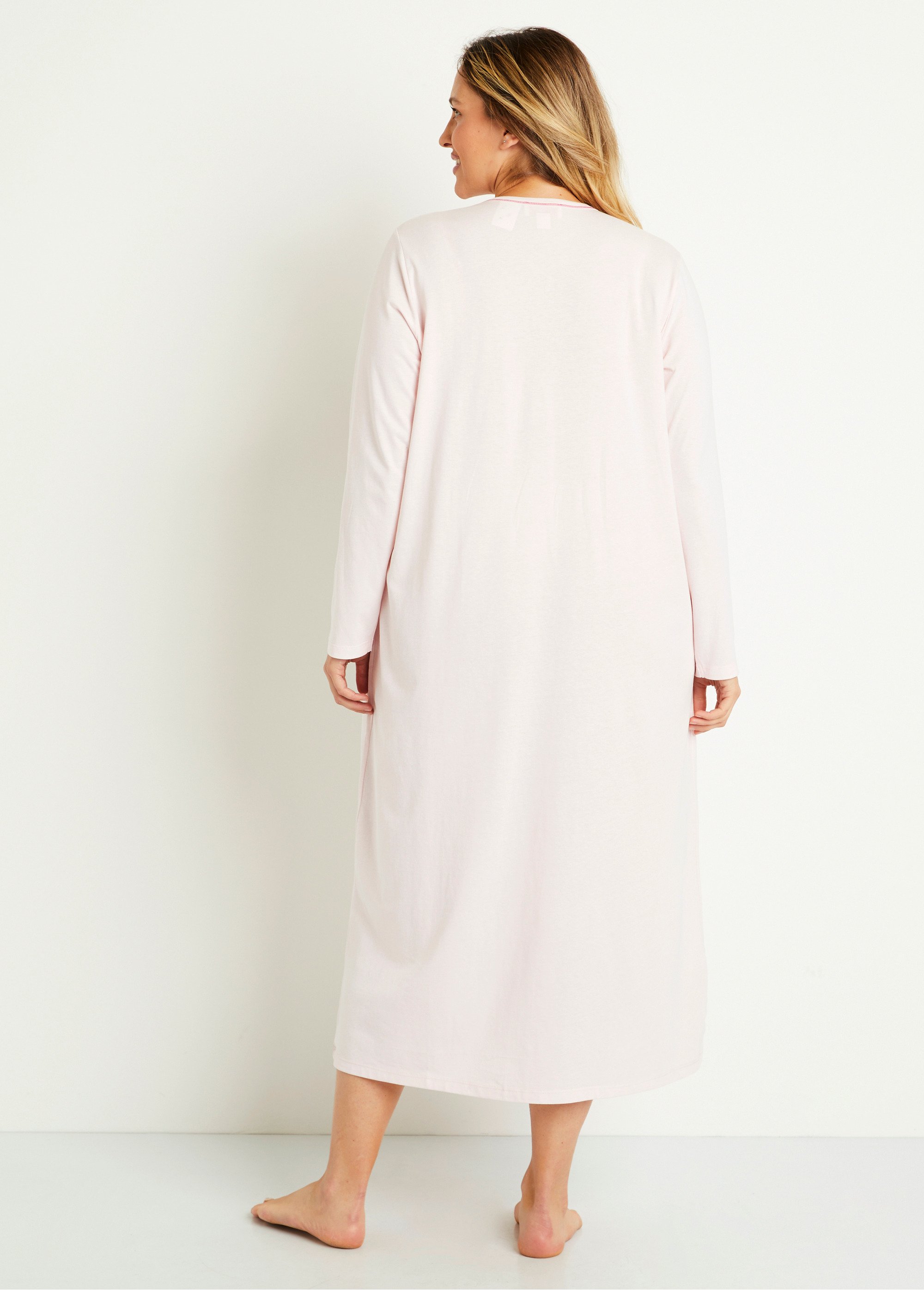 Chemise de nuit longue coton - lot de 2