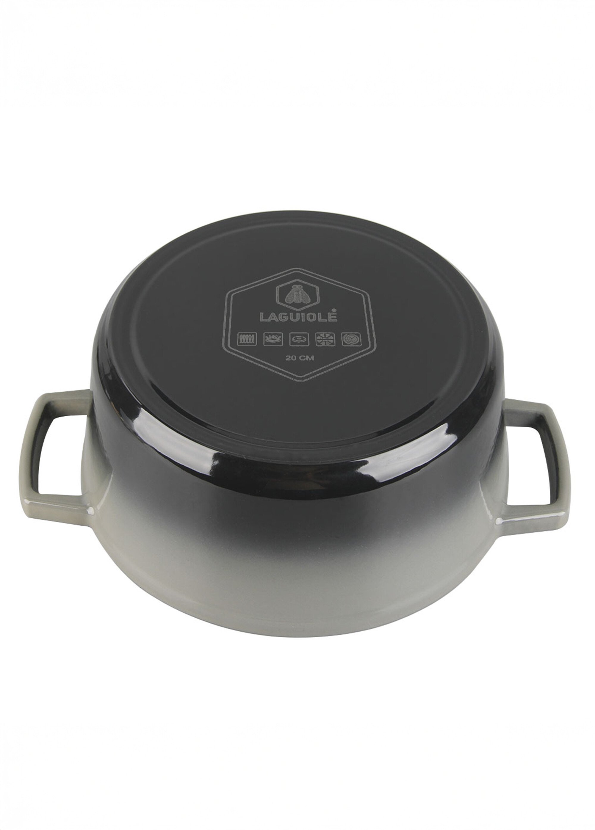 Cocotte fonte ronde 20cm, Masseiron 2A Gris 9110220 UN1