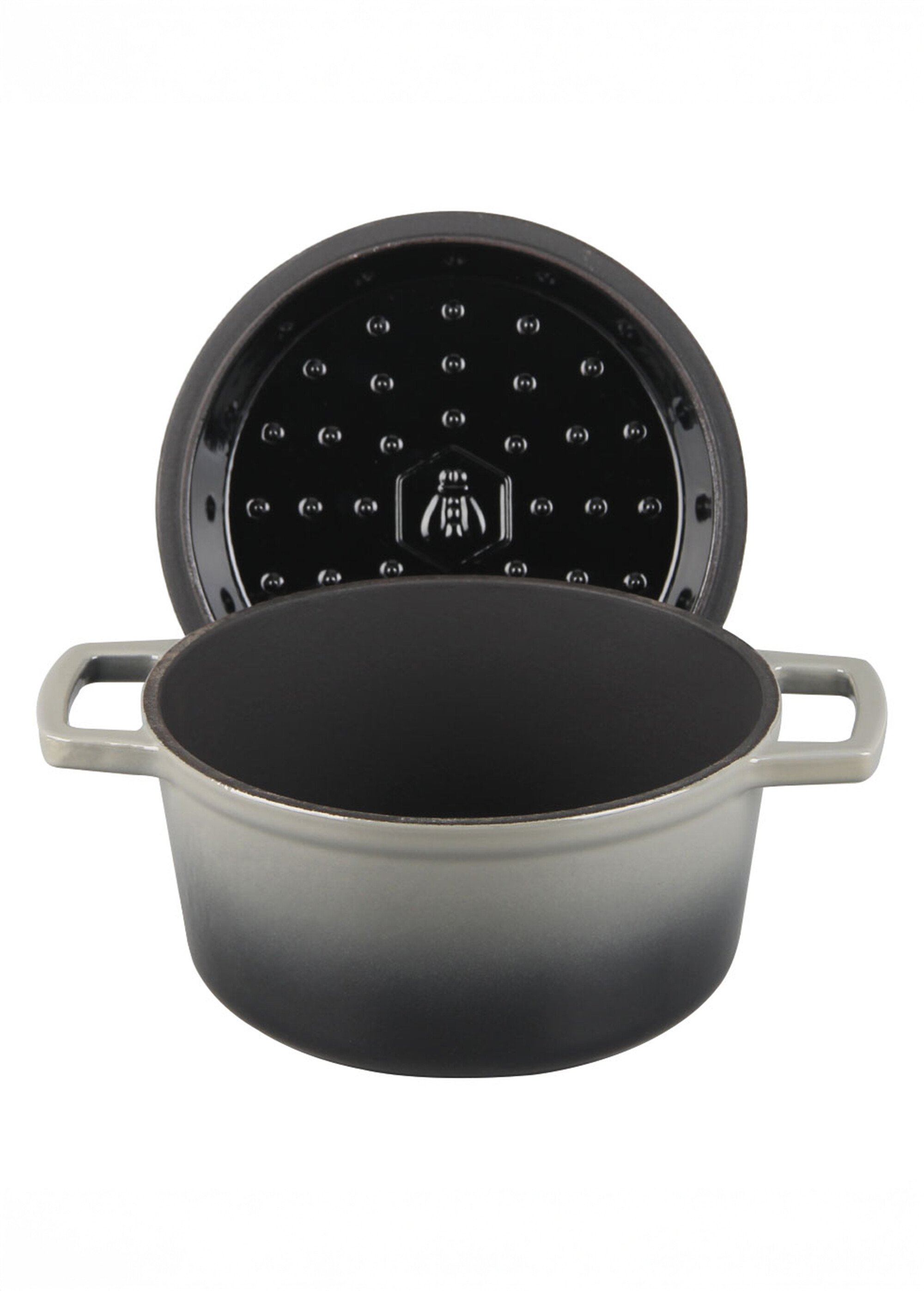 Cocotte fonte ronde 25cm, Masseiron 2A Gris 9110225 DE1
