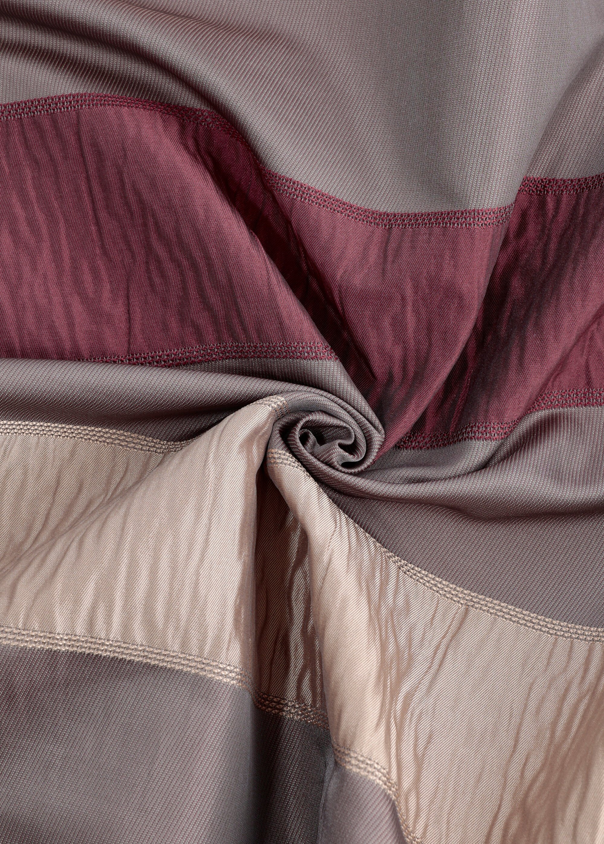 Coupon tissu ameublement rayures satin ROUGE COT148573-1 FA1