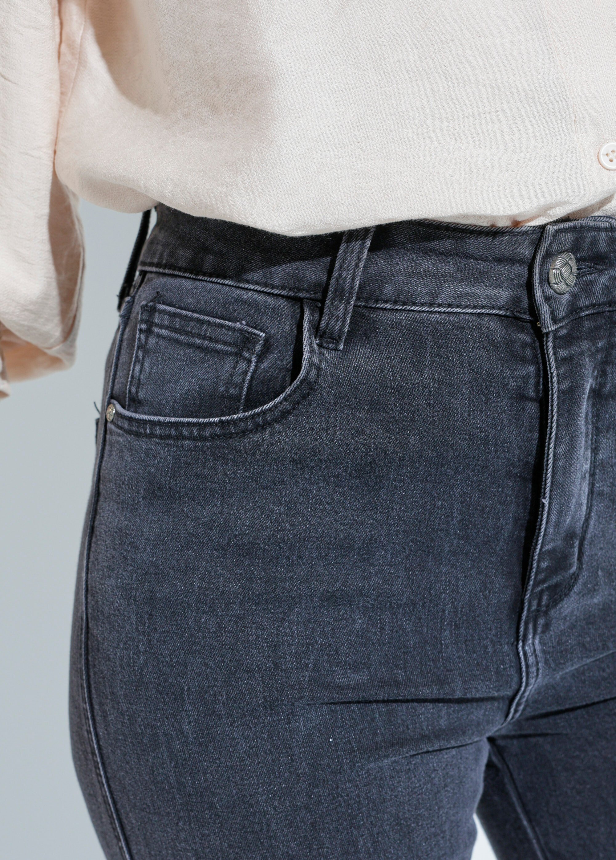 Jean droit foncé, spécial GRANDE Femme GRIS ANTHRACITE OR-KENDALJD444 DE1