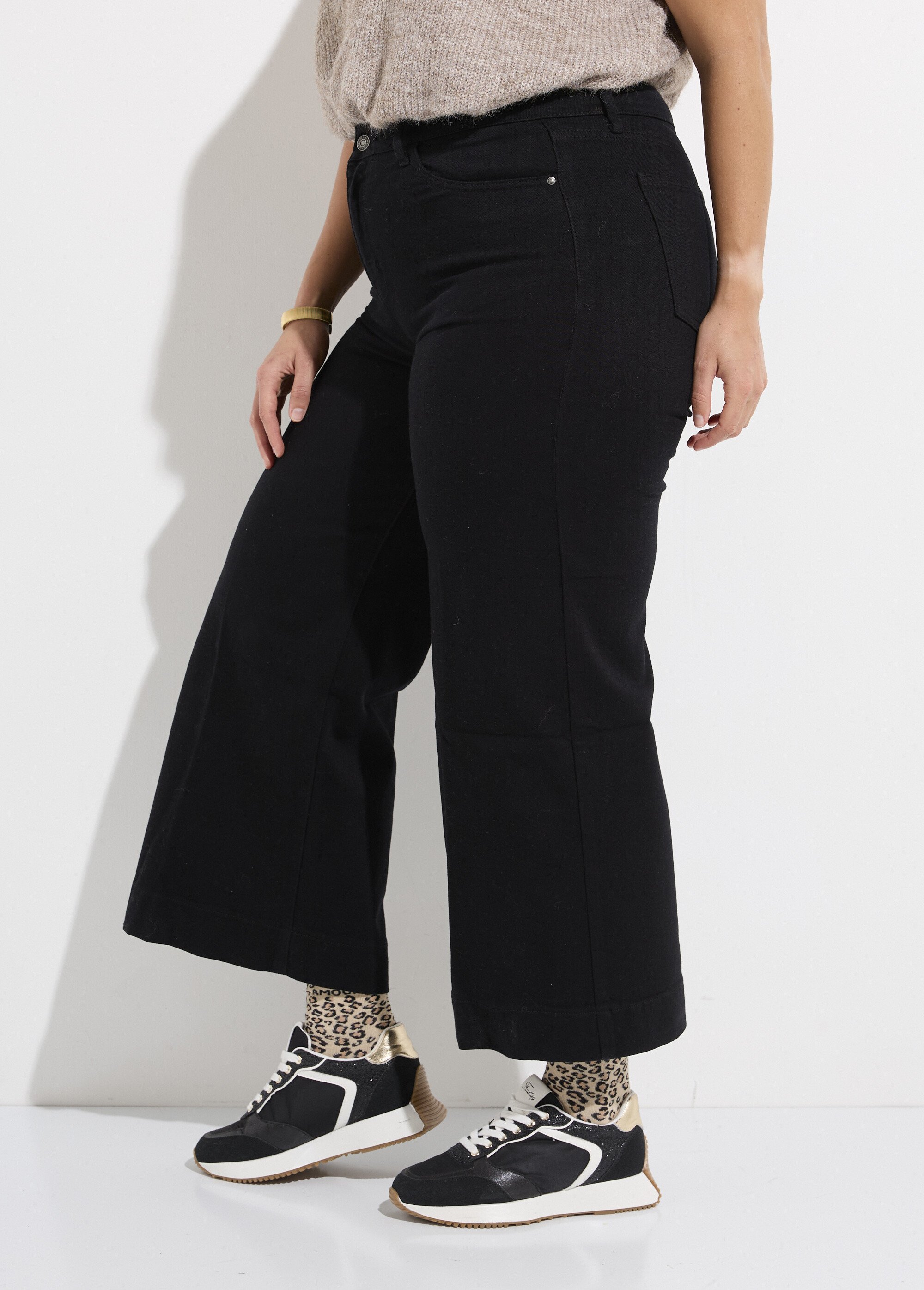 Jean large denim, spécial GRANDE TAILLE Femme Grande Taille Noir OR-CURCHANJD933 DR1