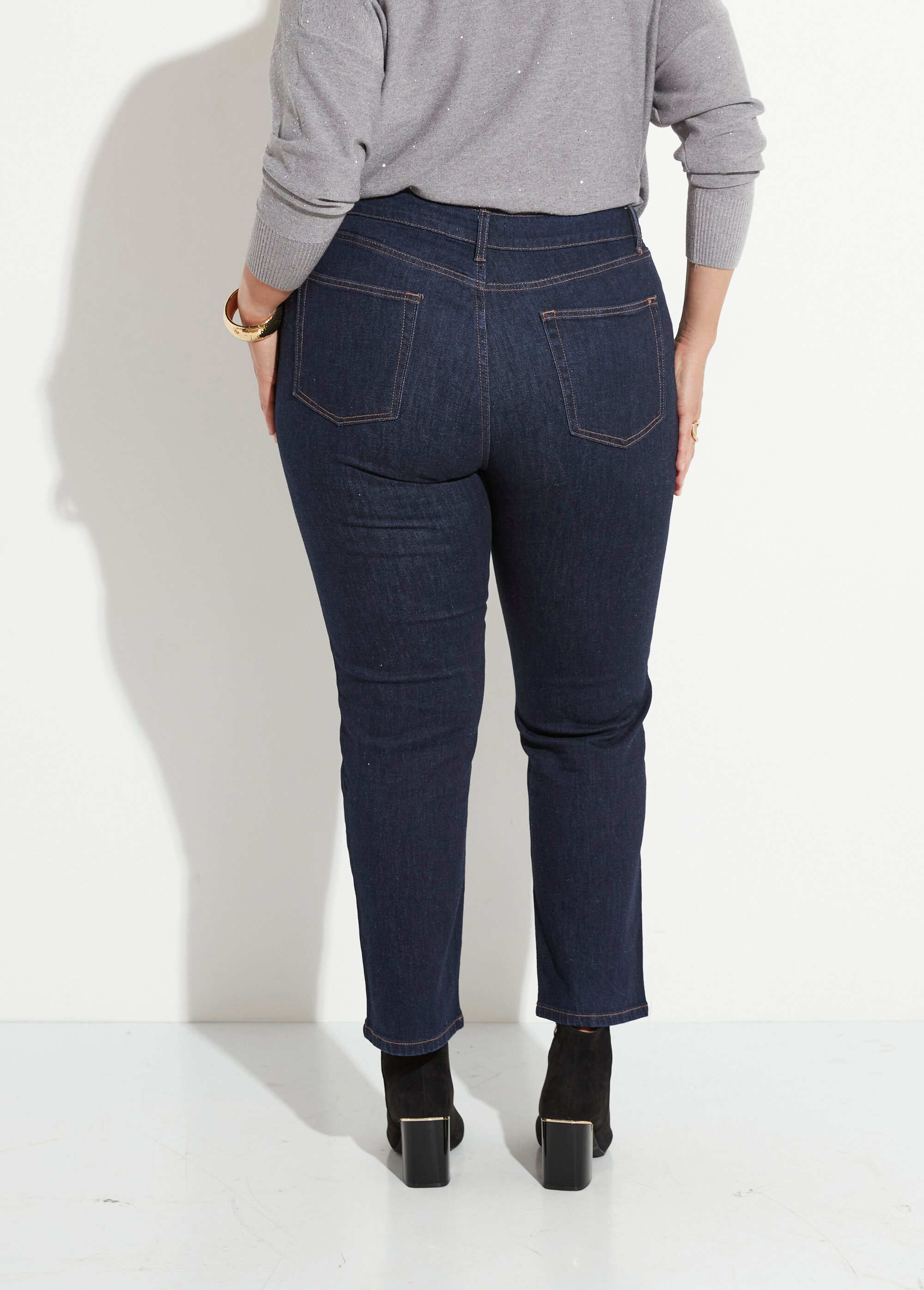 Jean mom en denim, spécial GRANDE TAILLE