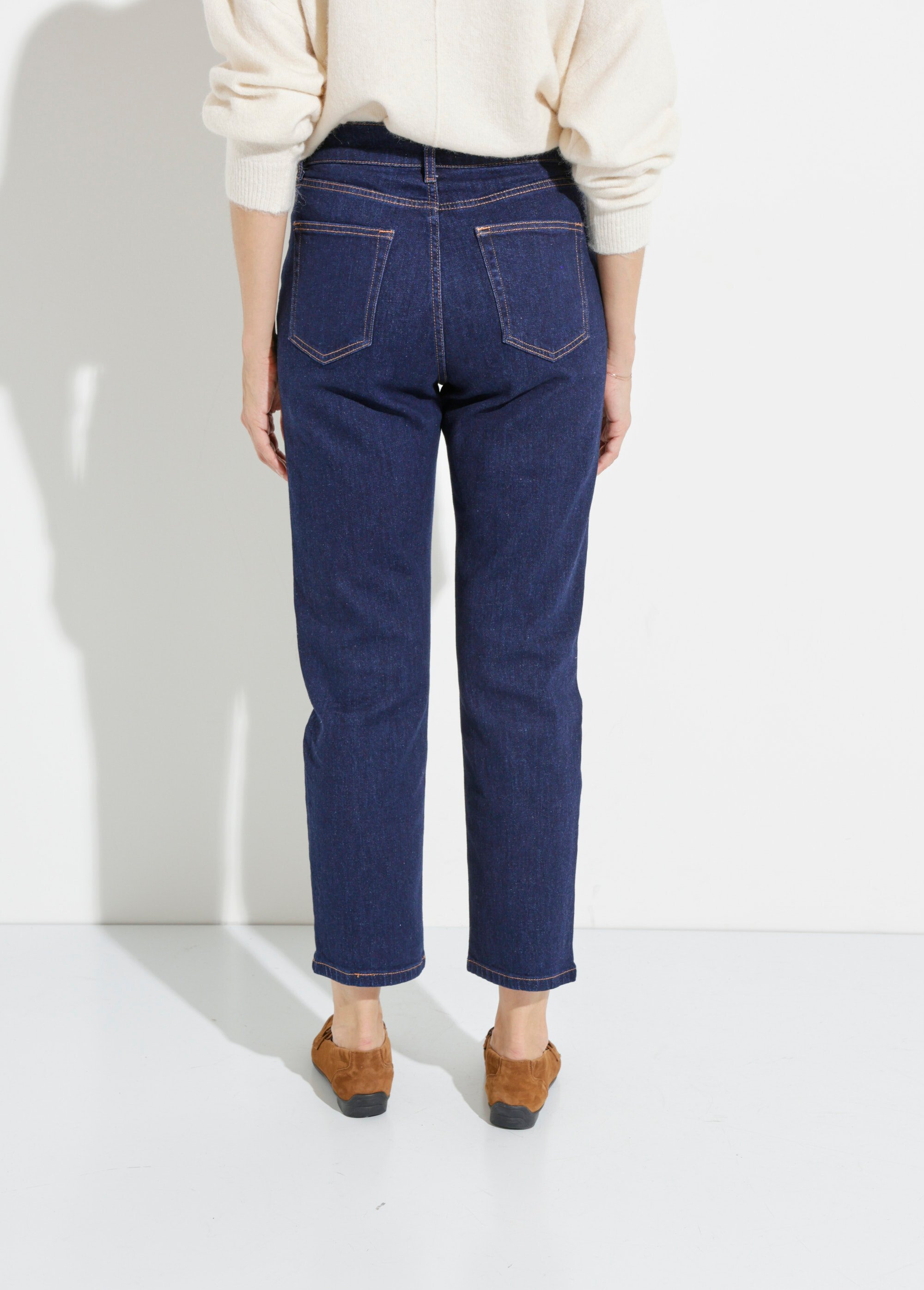 Jean mom en denim, spécial GRANDE TAILLE Femme Bleu OR-CURCLARJD908 DO1