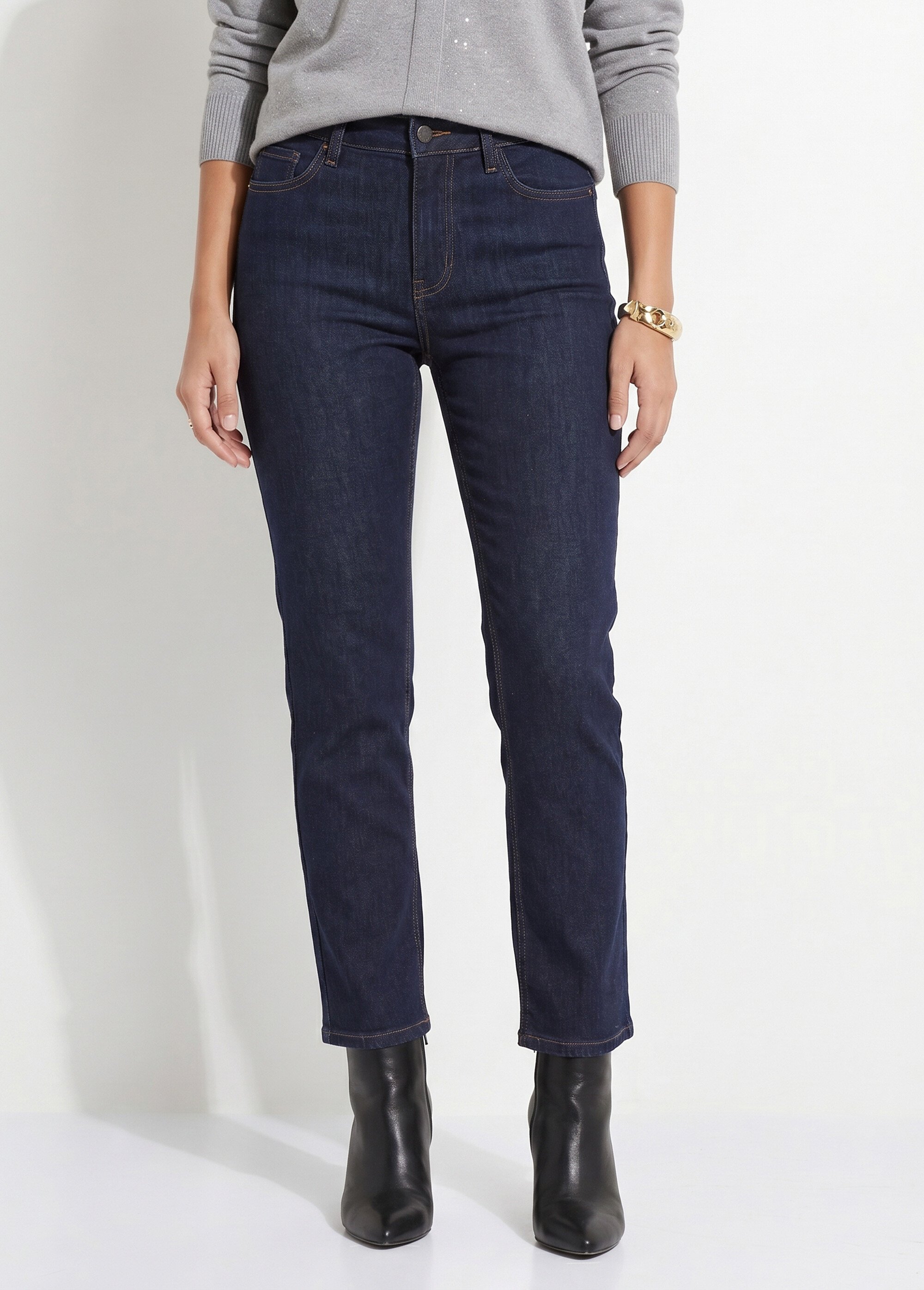 Jean mom en denim, spécial GRANDE TAILLE Femme Bleu OR-CURCLARJD908 FA1
