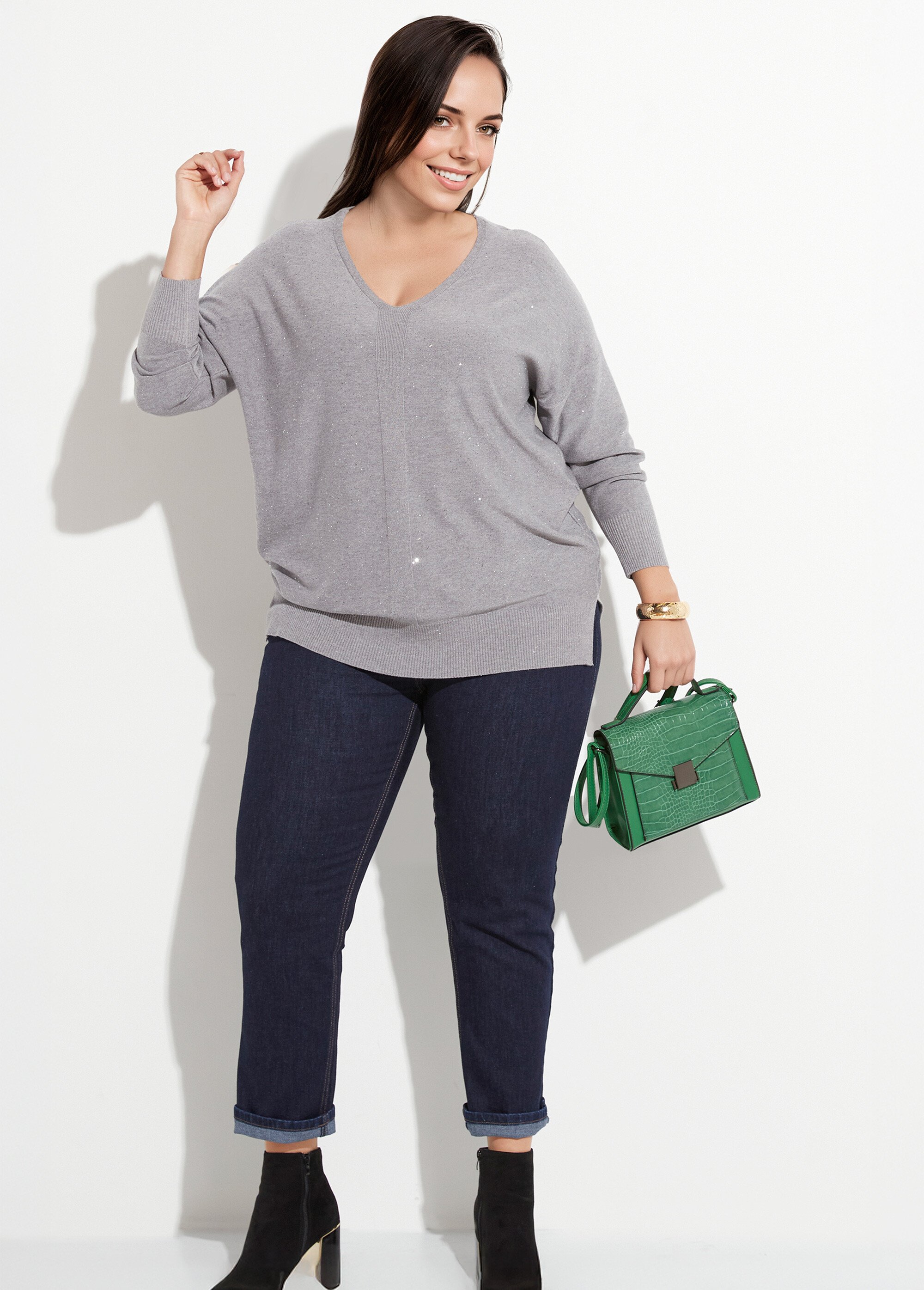 Jean mom en denim, spécial GRANDE TAILLE