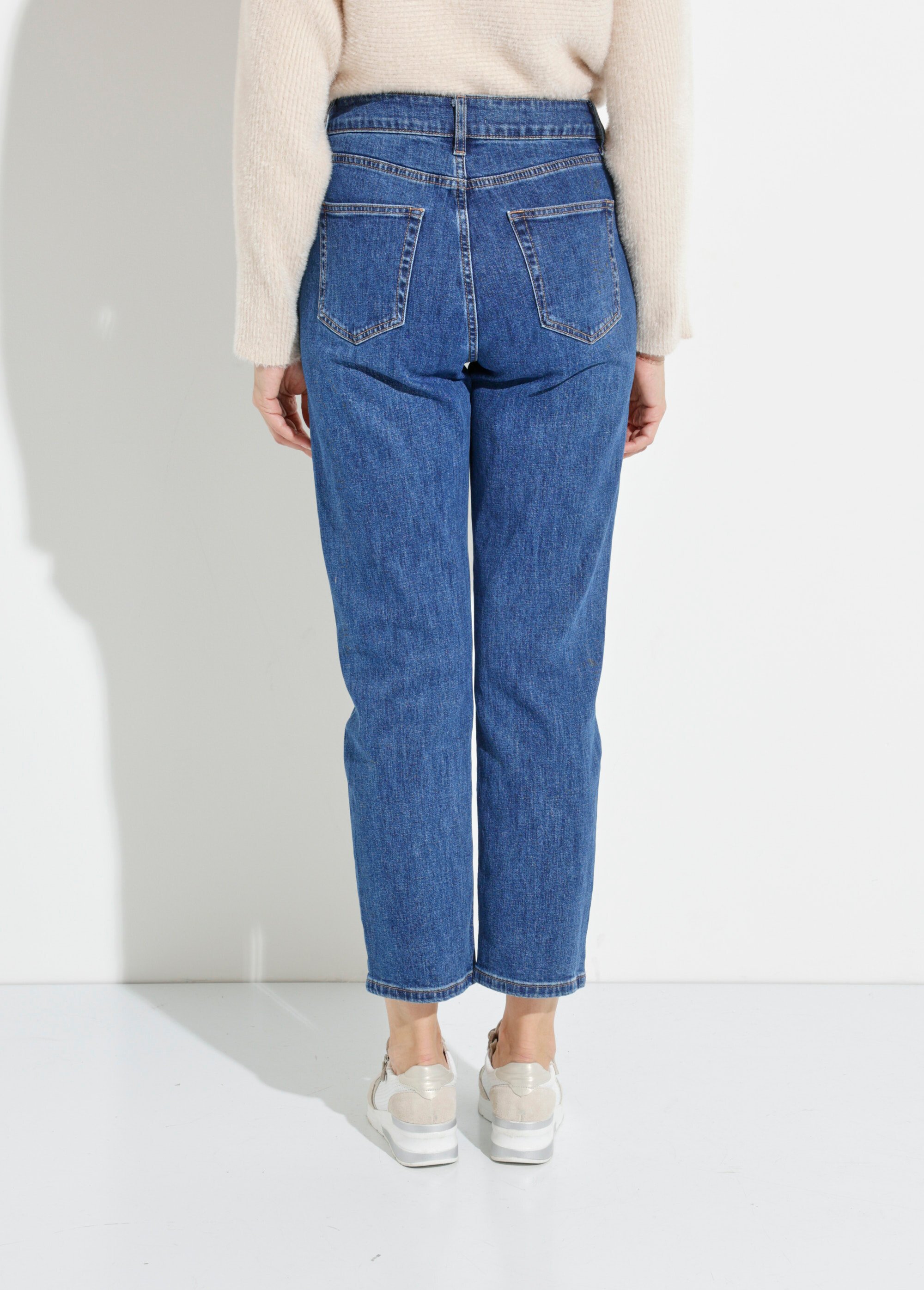 Jean mom en denim, spécial GRANDE TAILLE Femme Bleu OR-CURCLARJD908 DO1