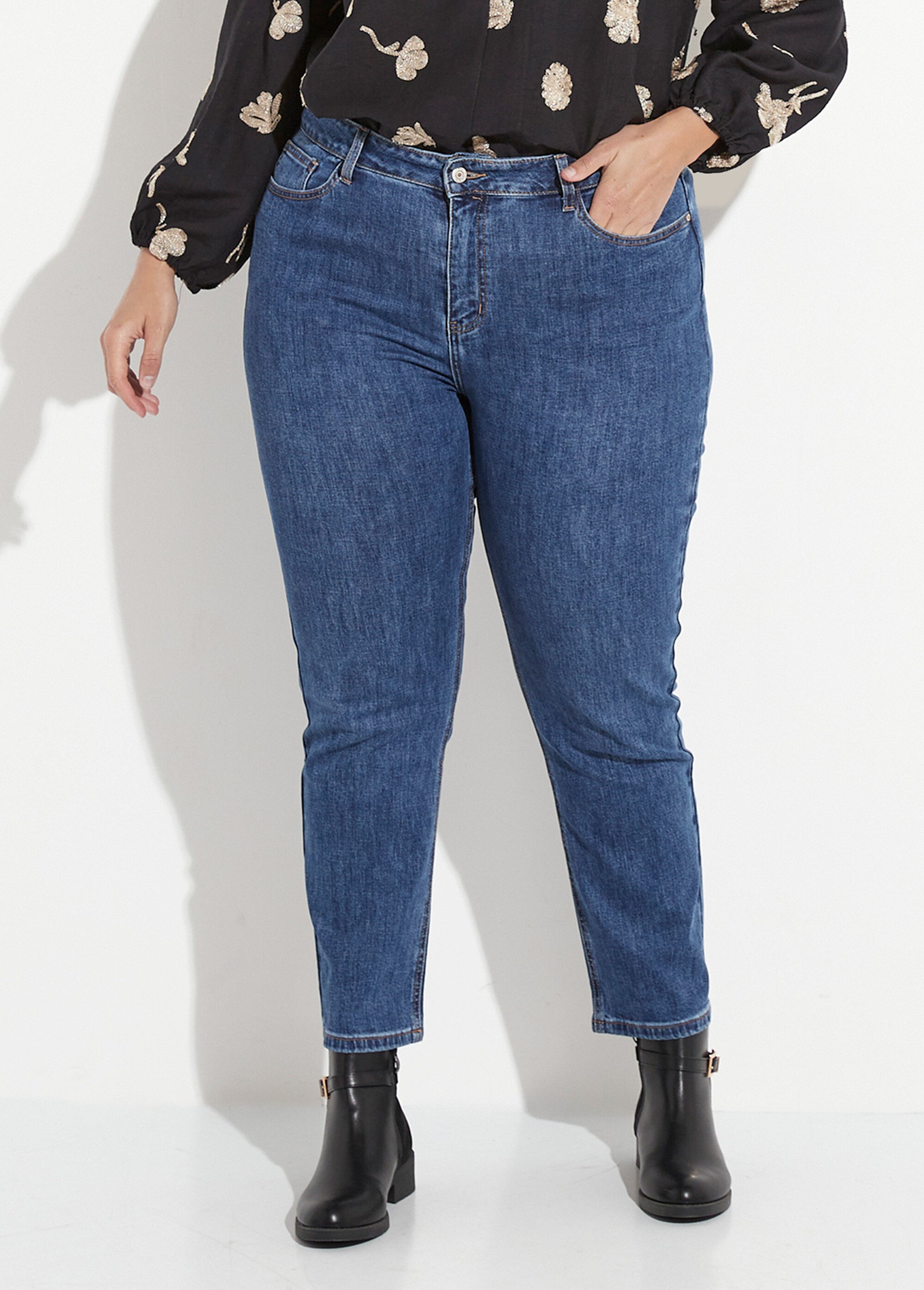 Boyfriend Jeans Jean Mom Femme Ronde Style Morphologie Jean Ronde