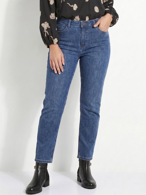 Jean mom en denim, spécial GRANDE TAILLE Femme Bleu OR-CURCLARJD908 FA1