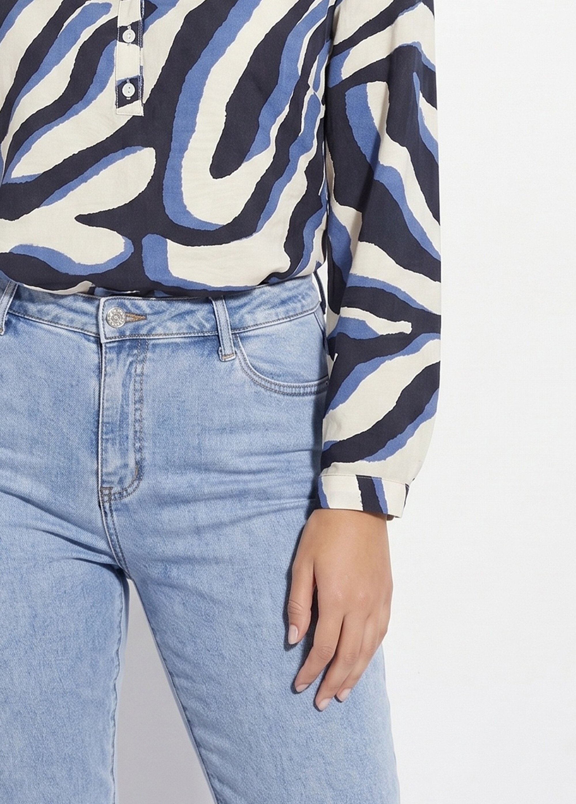 Jean mom en denim, spécial GRANDE TAILLE Femme Bleu OR-CURCLARJD908 DE1