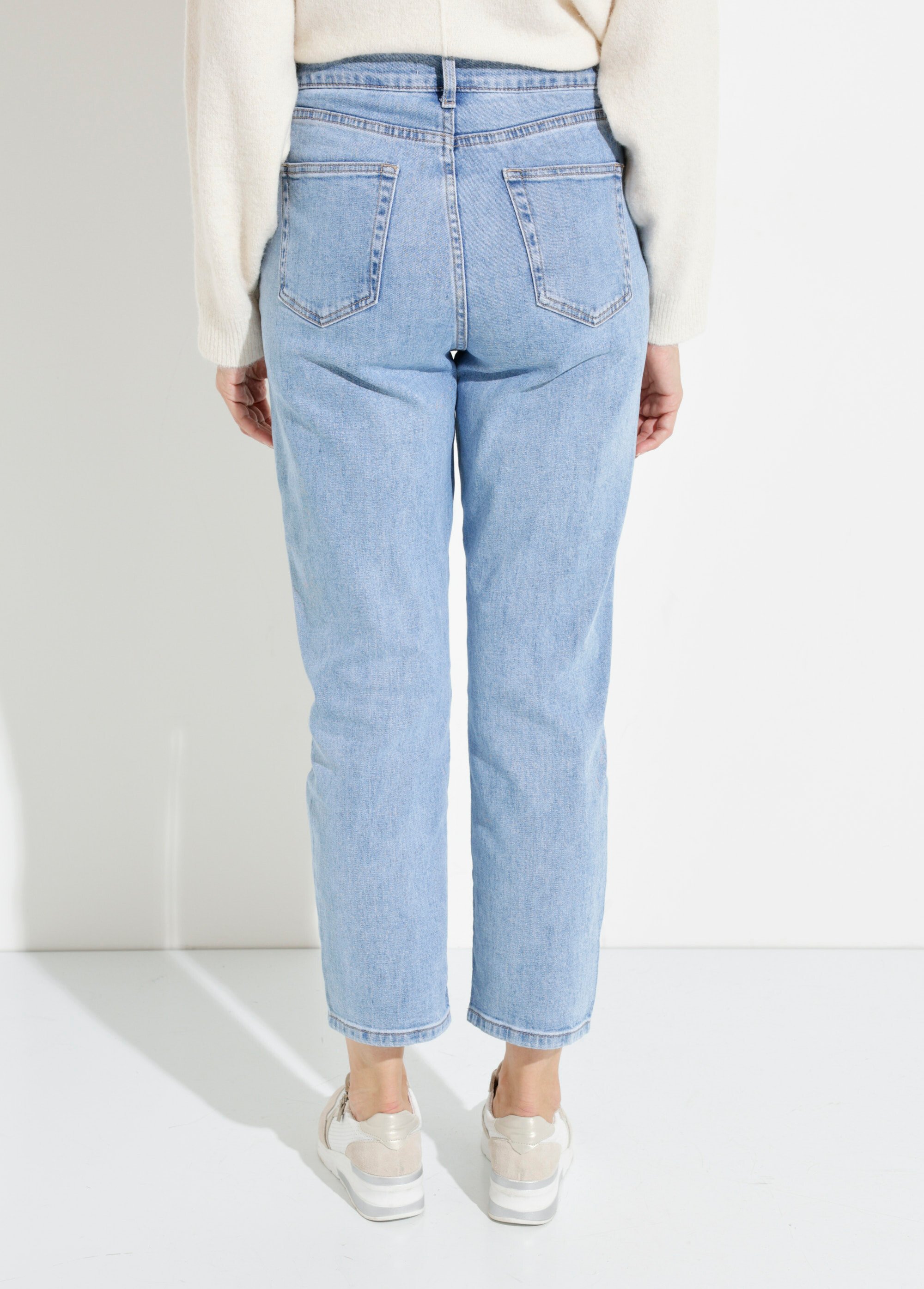 Jean mom en denim, spécial GRANDE TAILLE Femme Bleu OR-CURCLARJD908 DO1