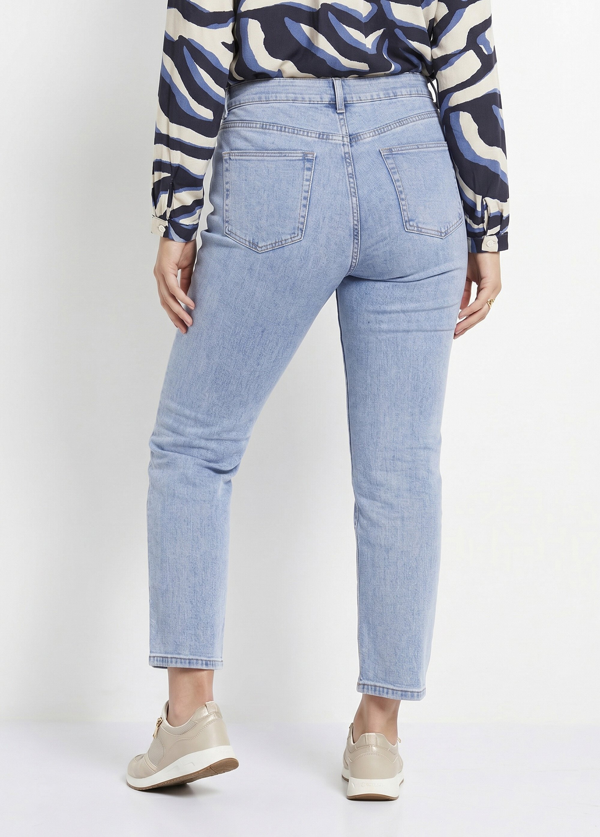 Jean mom en denim, spécial GRANDE TAILLE Femme Bleu OR-CURCLARJD908 DO1