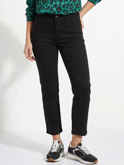 Jean mom en denim, spécial GRANDE TAILLE Femme Noir OR-CURCLARJD908 FA1