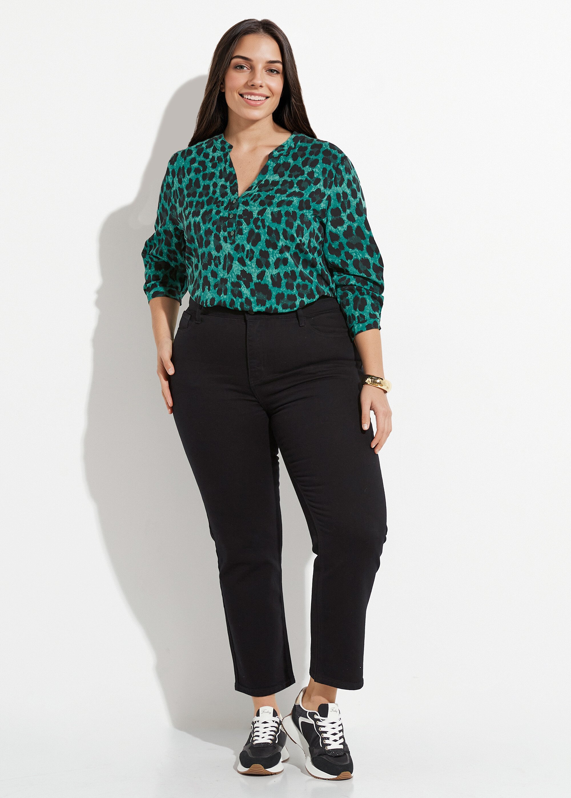Jean mom en denim, spécial GRANDE TAILLE Femme Grande Taille Noir OR-CURCLARJD908 SF1