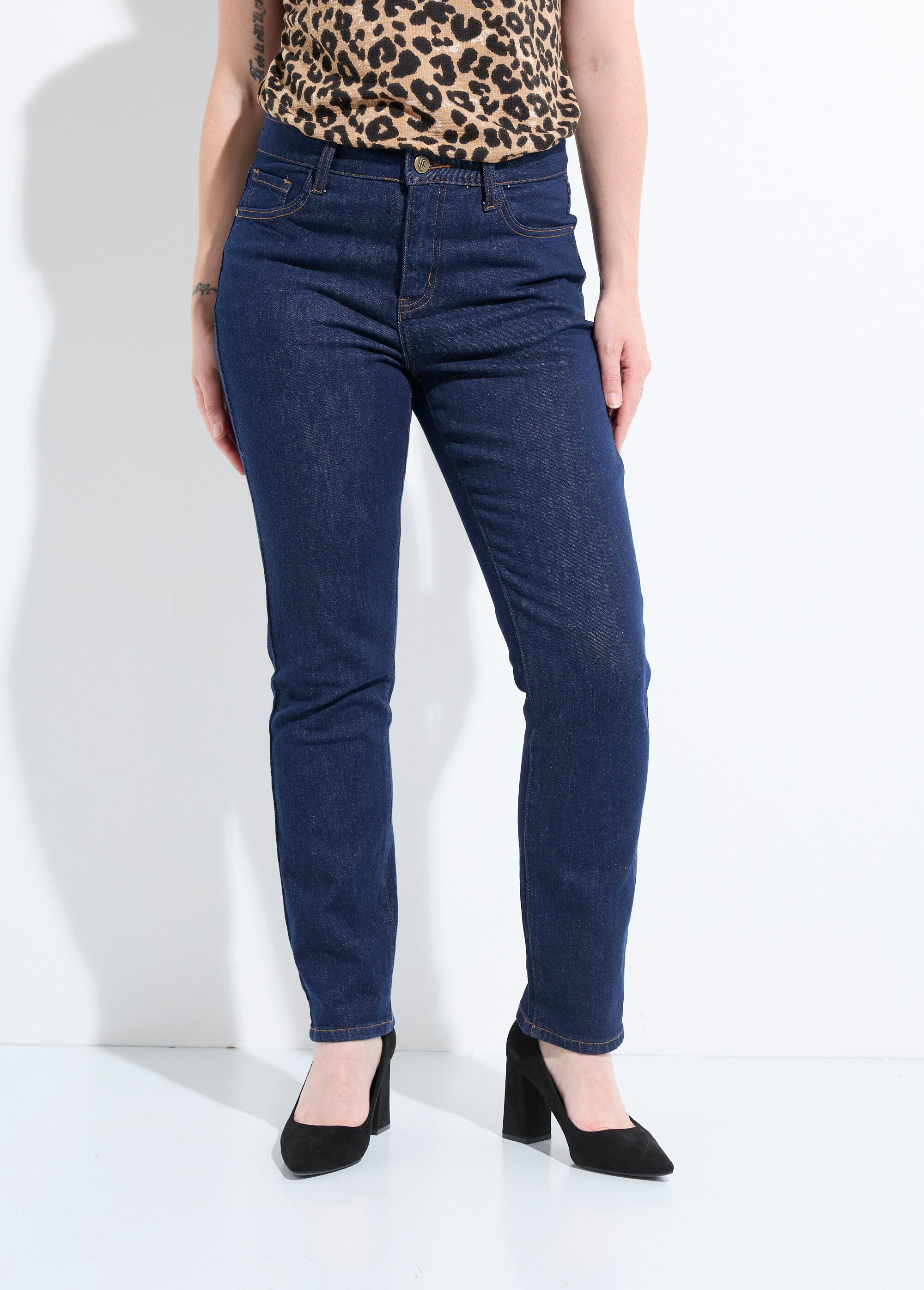Jean slim en denim, spécial PETITE Femme BLEU BRUT OR-SANDRIJD483 FA1