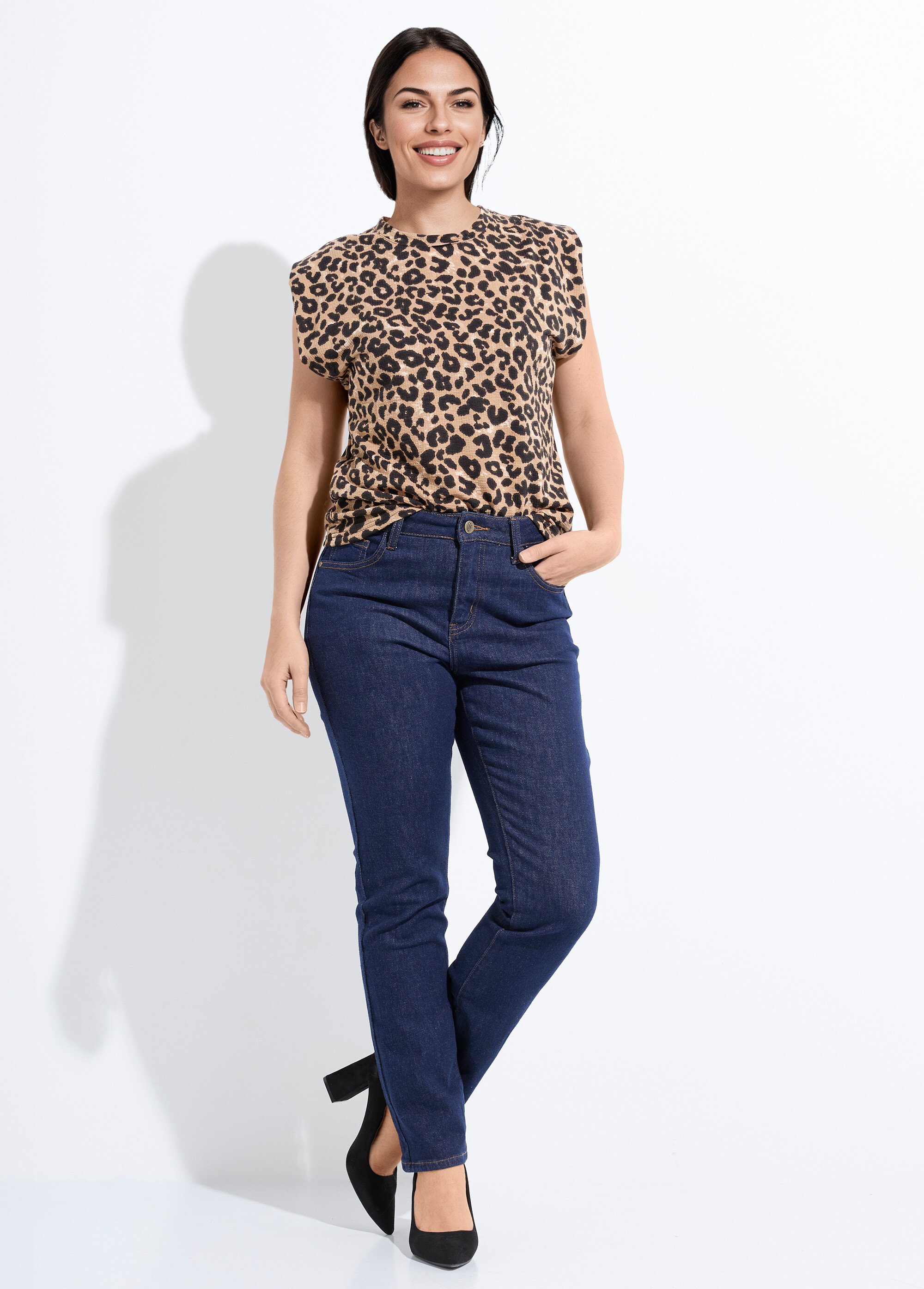 Jean slim en denim, spécial PETITE Femme BLEU BRUT OR-SANDRIJD483 SF1