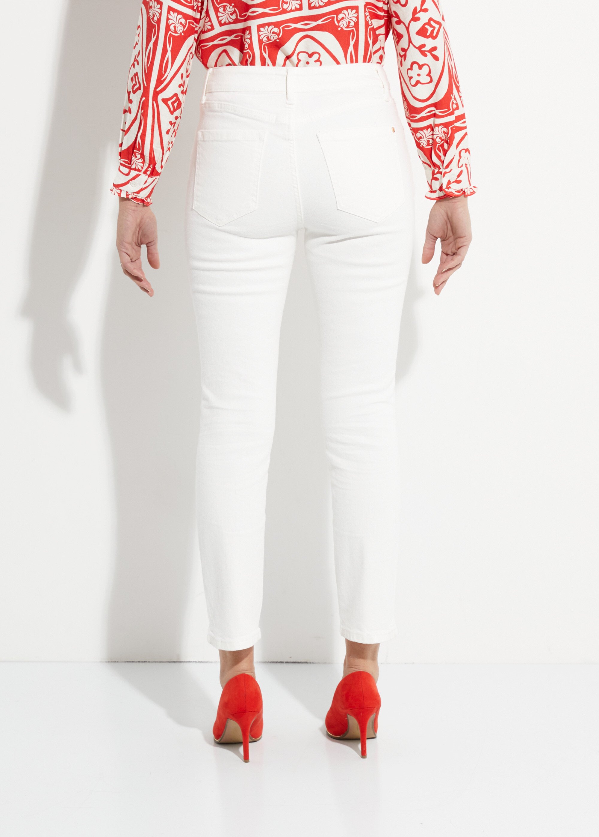 Jean slim en denim, spécial PETITE Femme Blanc OR-SANDRIJD483 DO1