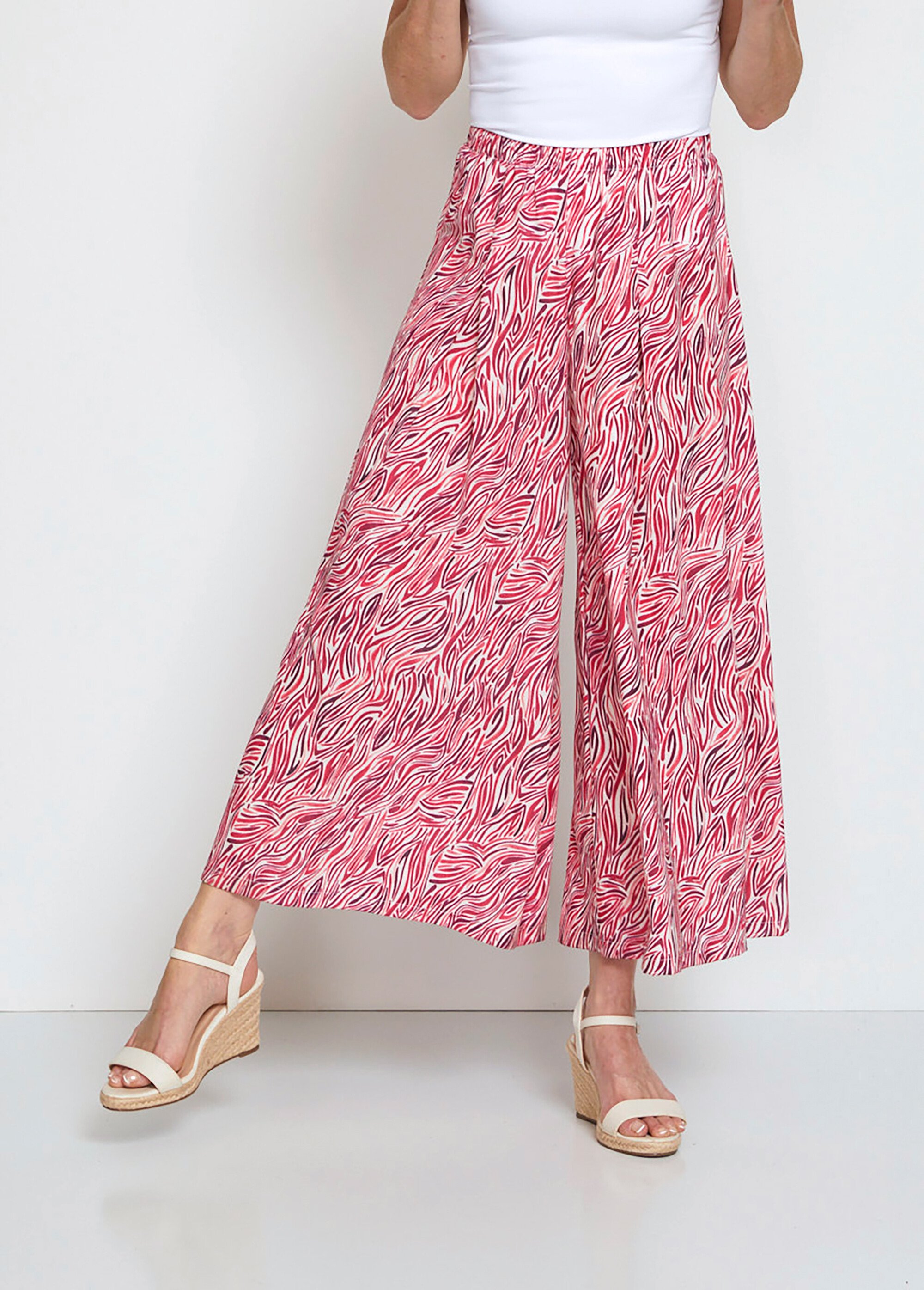 Jupe-pantalon taille élastiquée ample