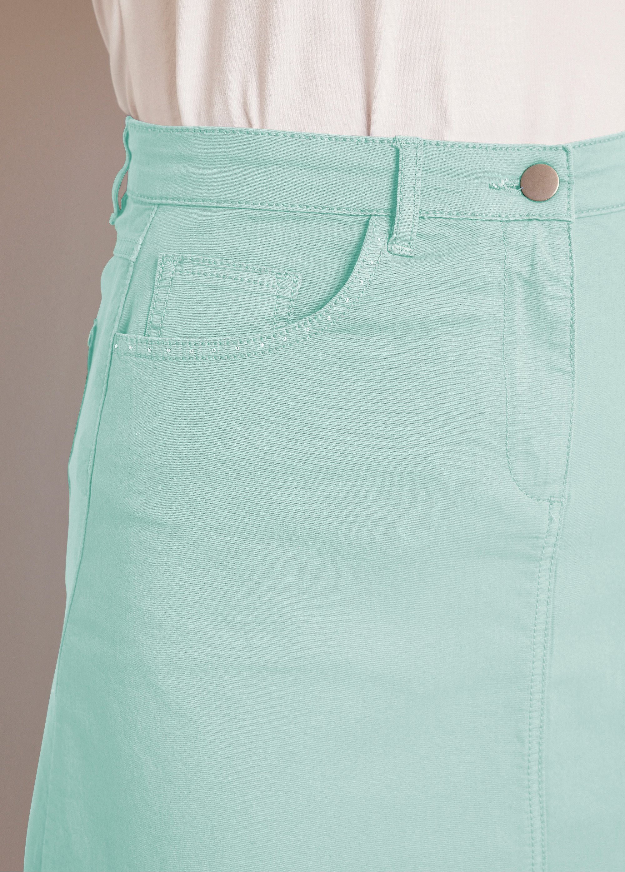 Jupe Rétro Flippy ADINI Aqua Green - Taille 12 (31) - Style Boho Floral - Occasion Bon état