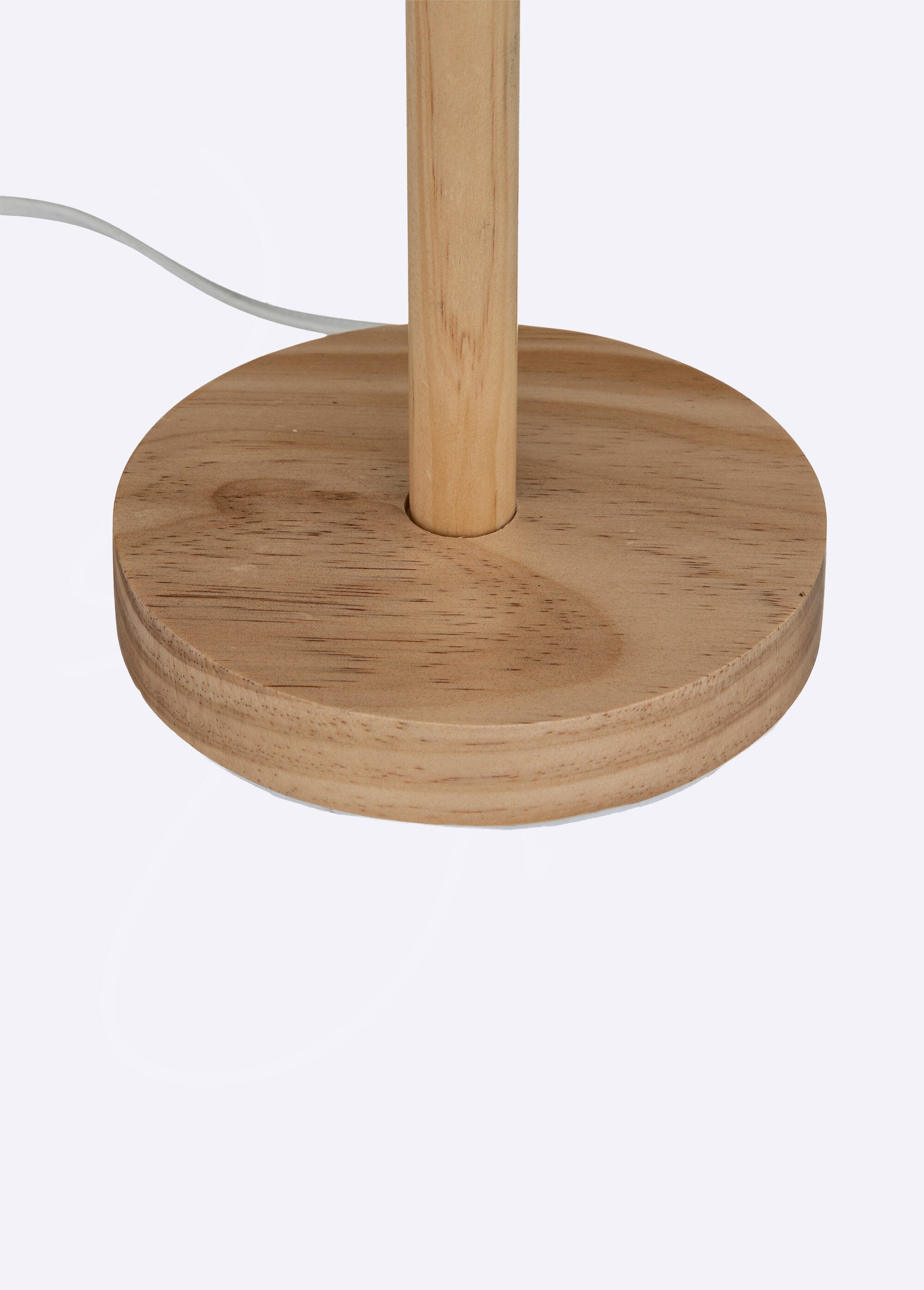 Lampe en bois avec abat jour en paille BEIGE JJA-186342 DE1